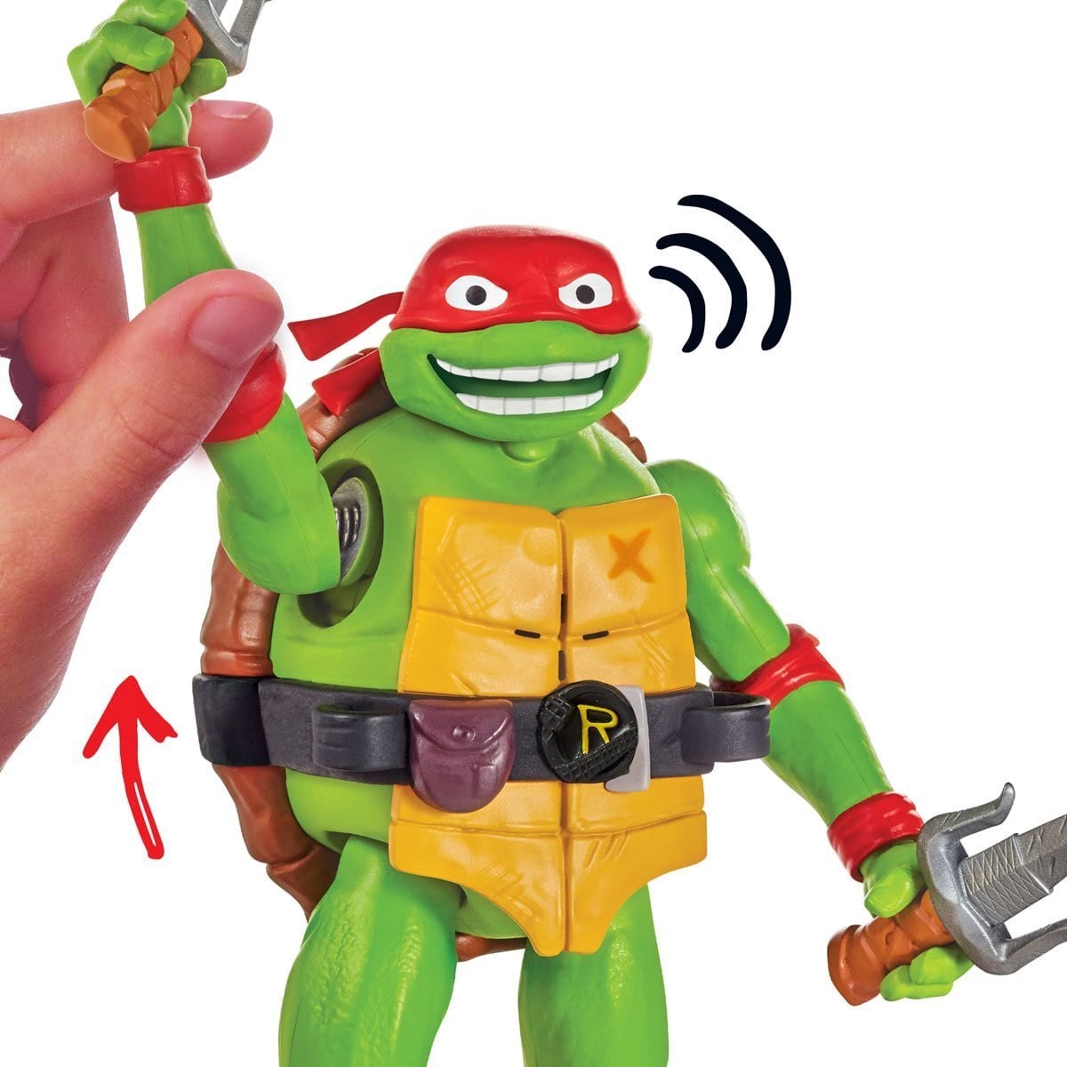 プレイメイツ タートルズ ミュータント・パニック!TMNT デラックス ニンジャ・シャウト ラファエロ 5.5インチ サウンドフィギュア 未開封