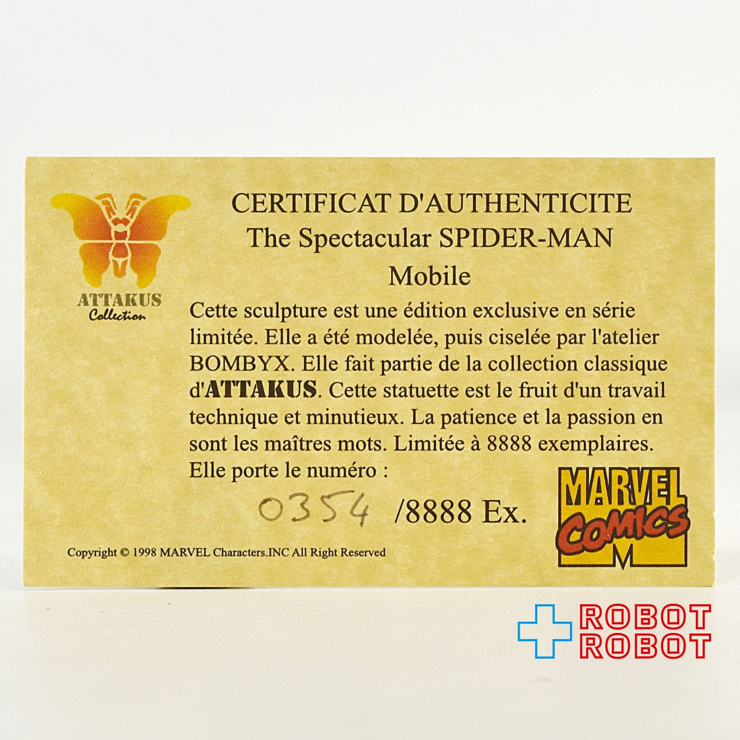 アタカス社 マーベル スパイダーマン コールドキャスト スタチュー 箱付