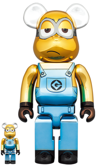 メディコム BE@RBRICK ベアブリック 100% & 400% ミニオンズ ケビン クローム Ver 未開封 4号店商品