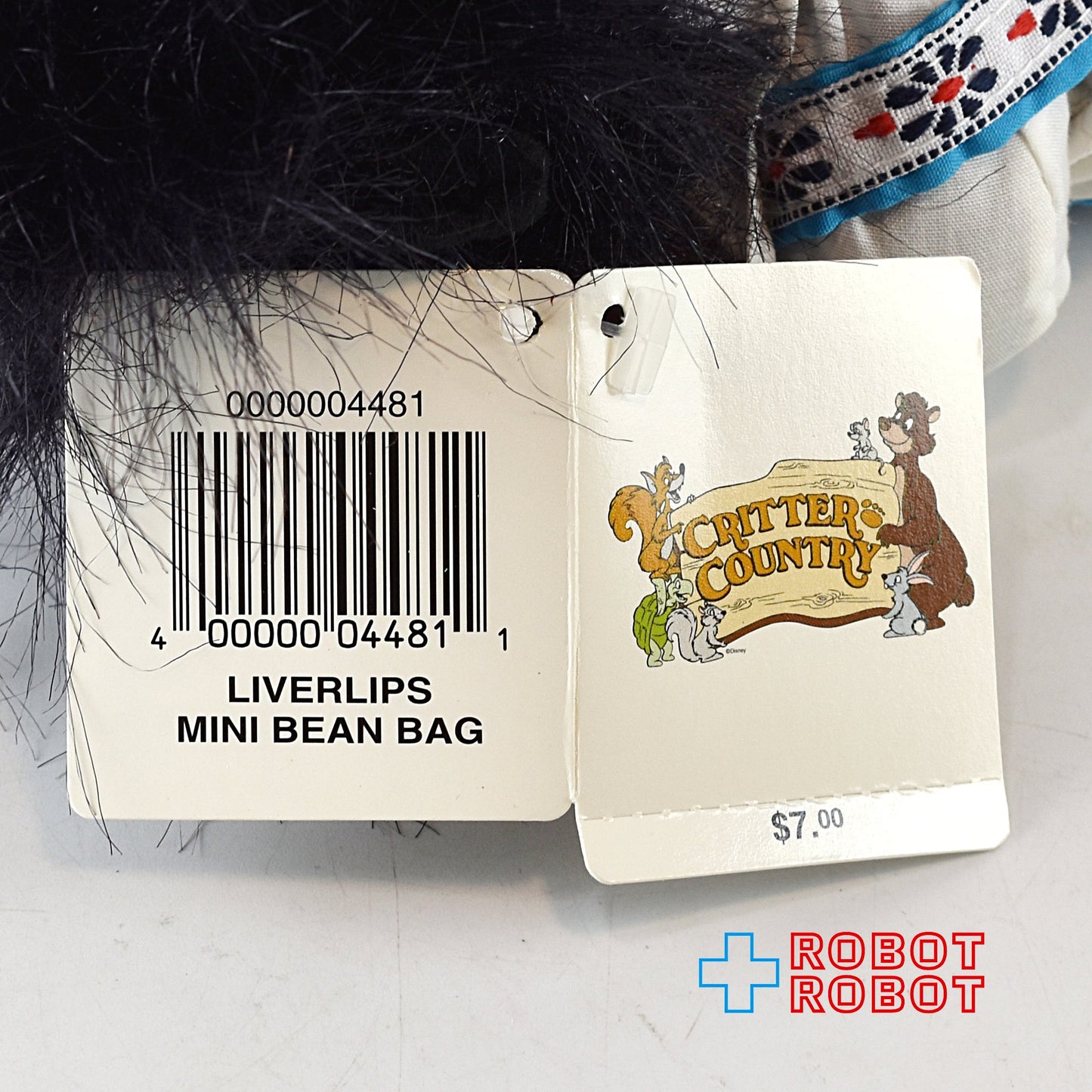ディズニー クリッターカントリー リバーリップス ミニビーンバッグぬいぐるみ人形 紙タグ付