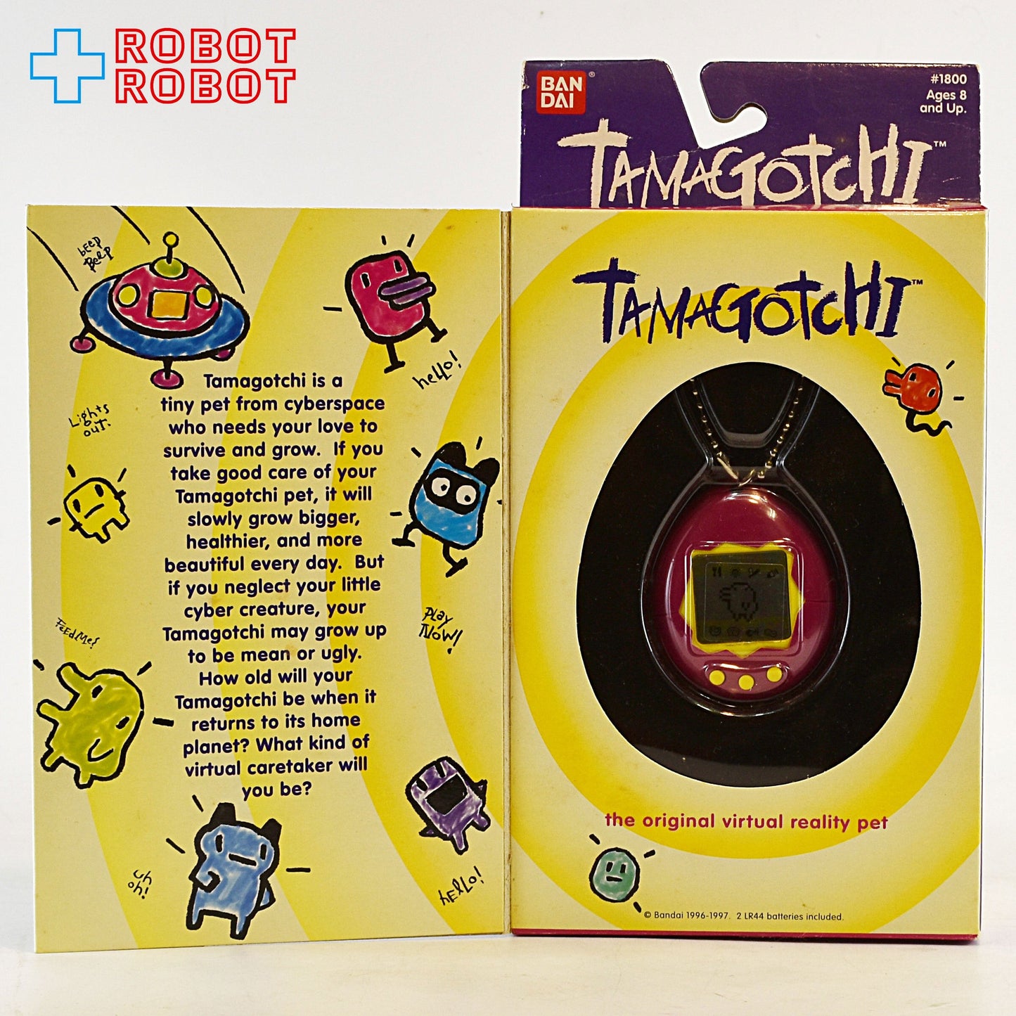 バンダイ 英語版 初代たまごっち ピンク/黄 箱付 動作確認済