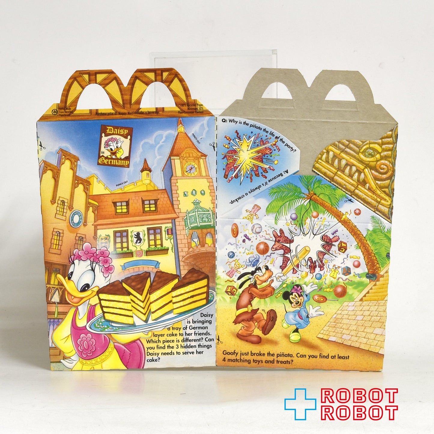 マクドナルド ハッピーセット空箱 エプコット’94 アドベンチャー・アット・ウォルト・ディズニー・ワールド " ドナルド・イン・メキシコ " " デイジー・イン・ジャーマン "