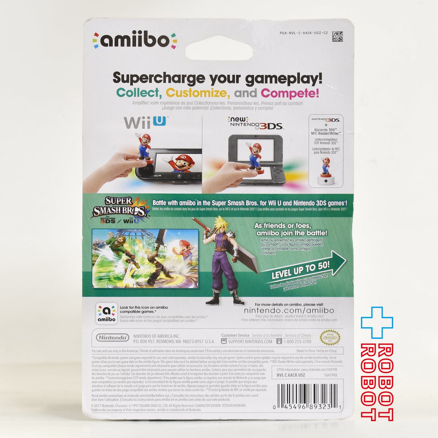 ニンテンドー amiibo スーパースマッシュブラザーズ クラウド フィギュア 未開封