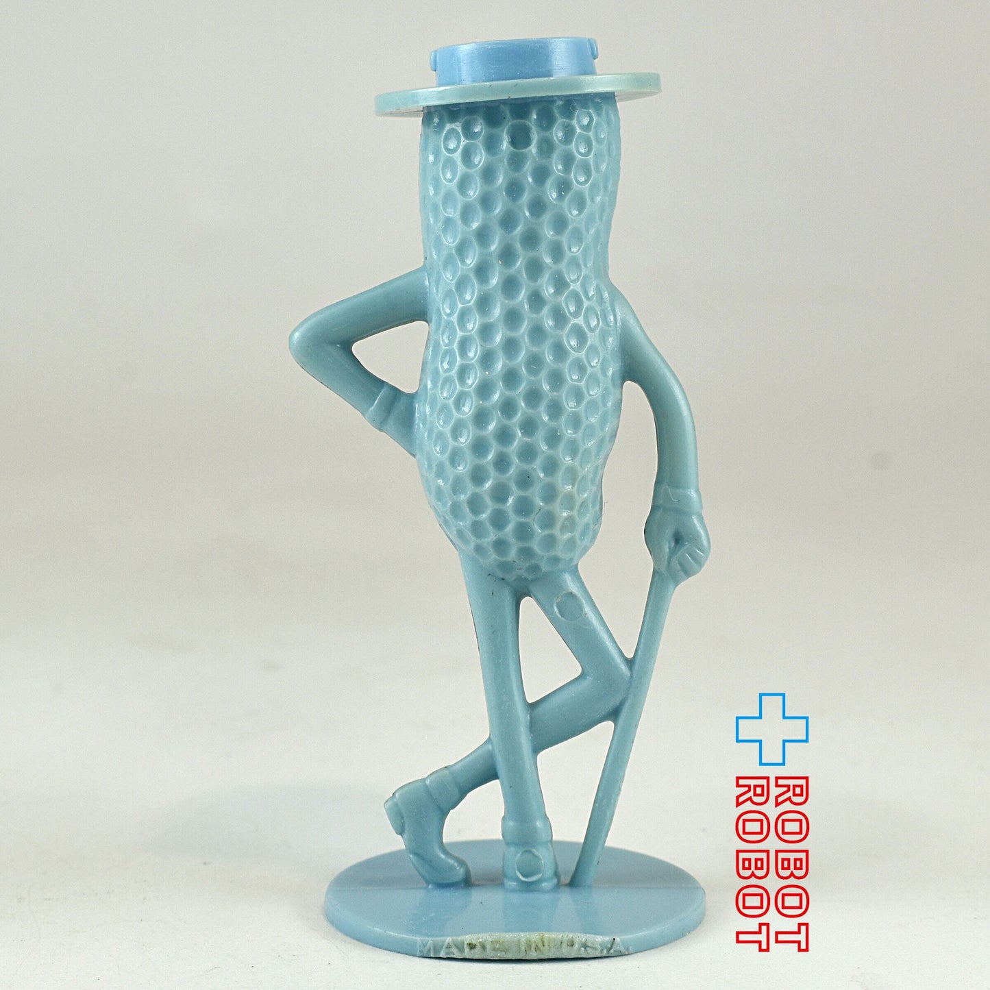 ミスター・ピーナッツ プラスチック ソルト&ペッパー 水色 ※帽子欠品