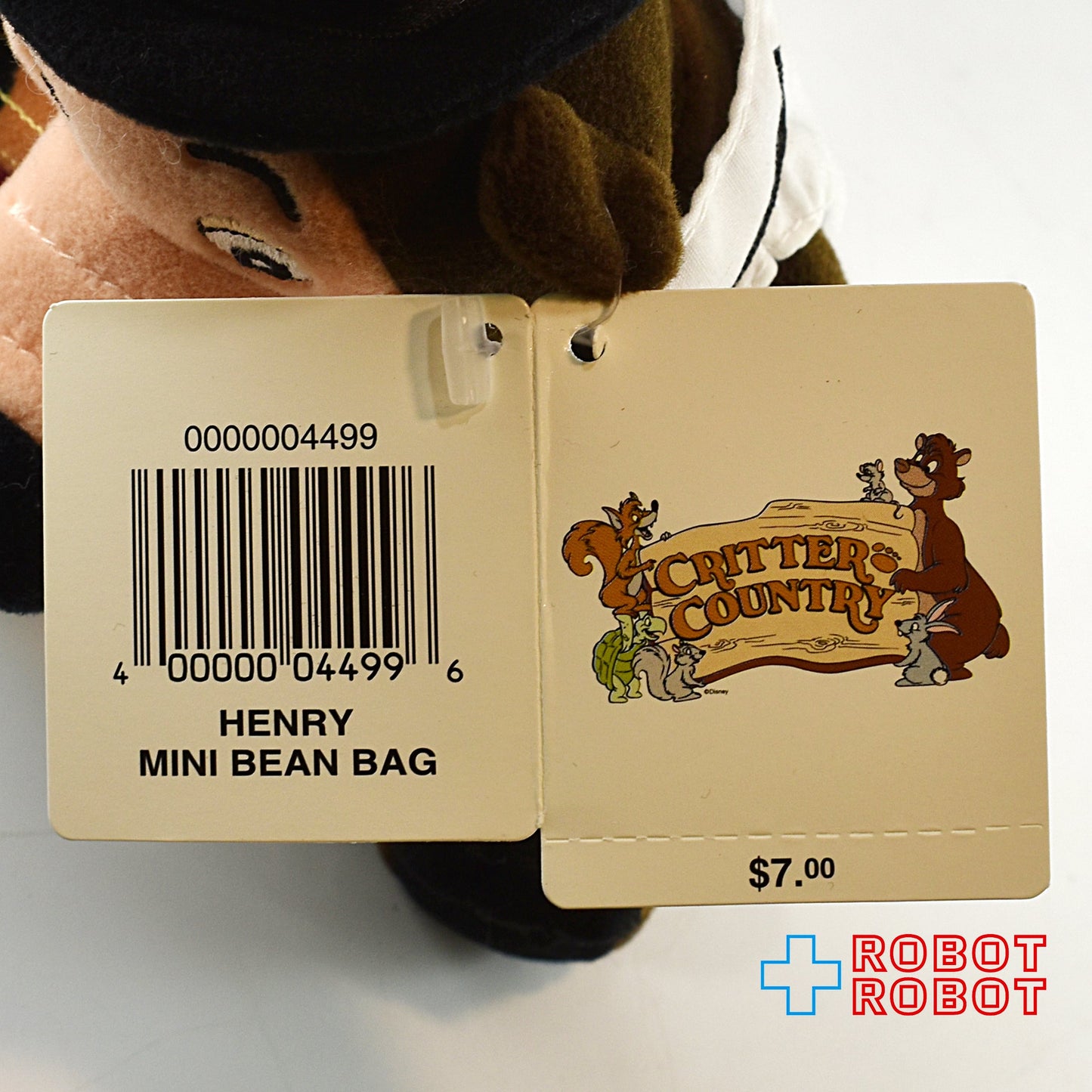 ディズニー クリッターカントリー ヘンリー ミニビーンバッグぬいぐるみ人形 紙タグ付