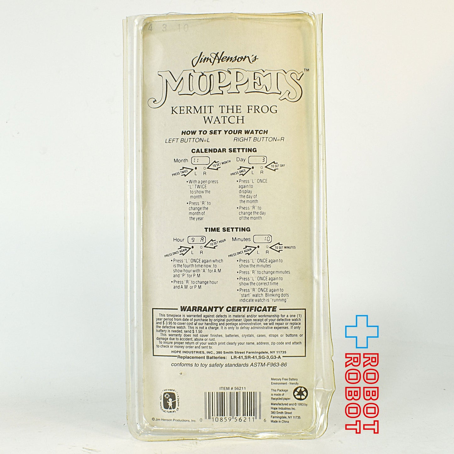 マペッツ カーミット腕時計 1993 未開封 難あり