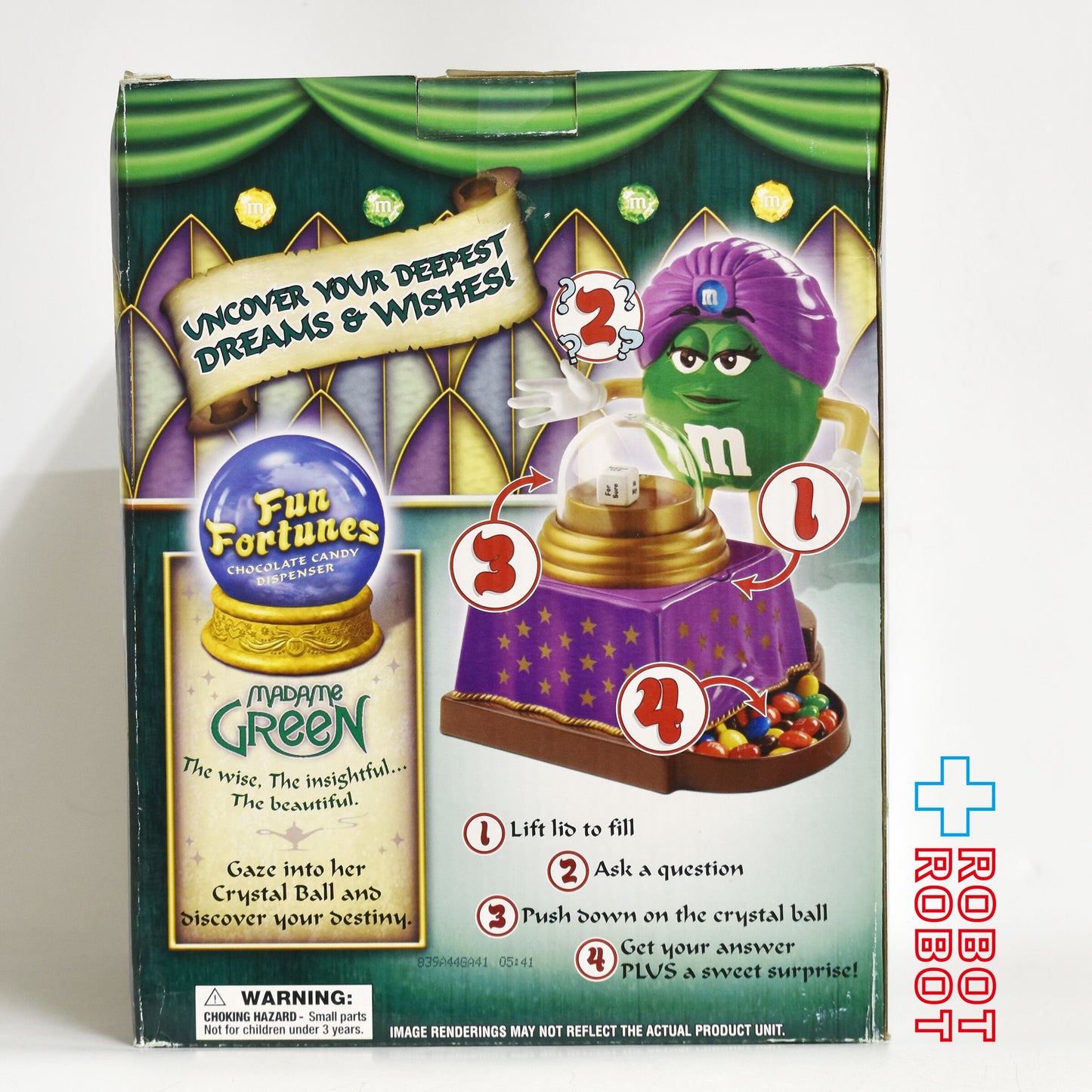 M&M's ディスペンサー 占い師 ファンフォーチューン マダムグリーン 紫ターバン 開封箱付