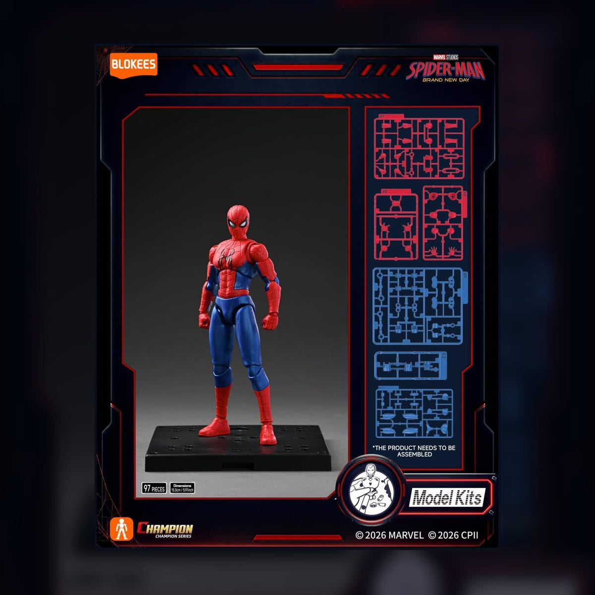 ブロッキーズ マーベル スパイダーマン・ブランドニューデイ チャンピオンクラス・ライト バージョン モデルキット 未開封