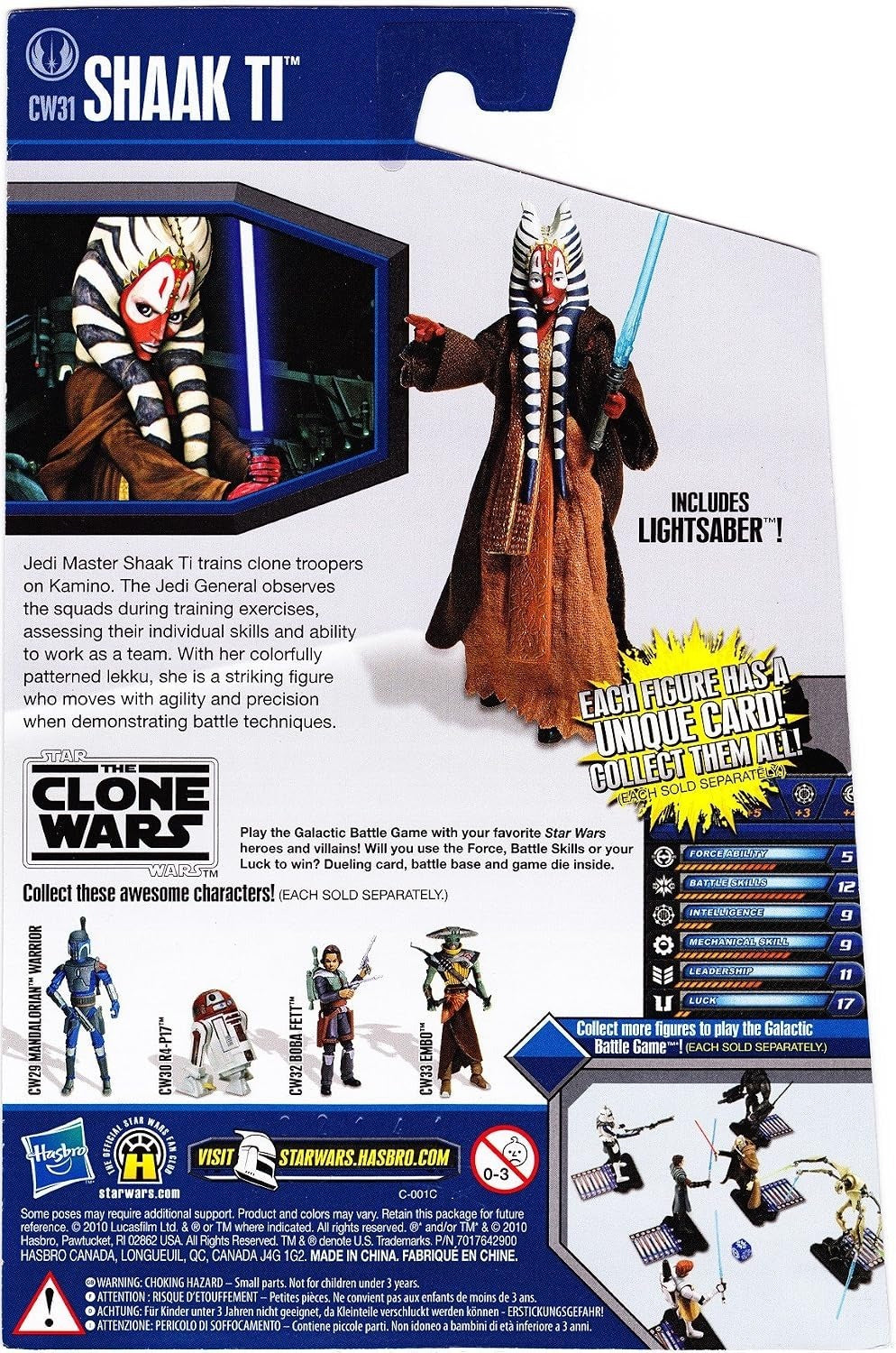 スター・ウォーズ CW2010 CW31 シャアク・ティ クローン・ウォーズ 3.75インチ アクションフィギュア US版 未開封 ※難有り