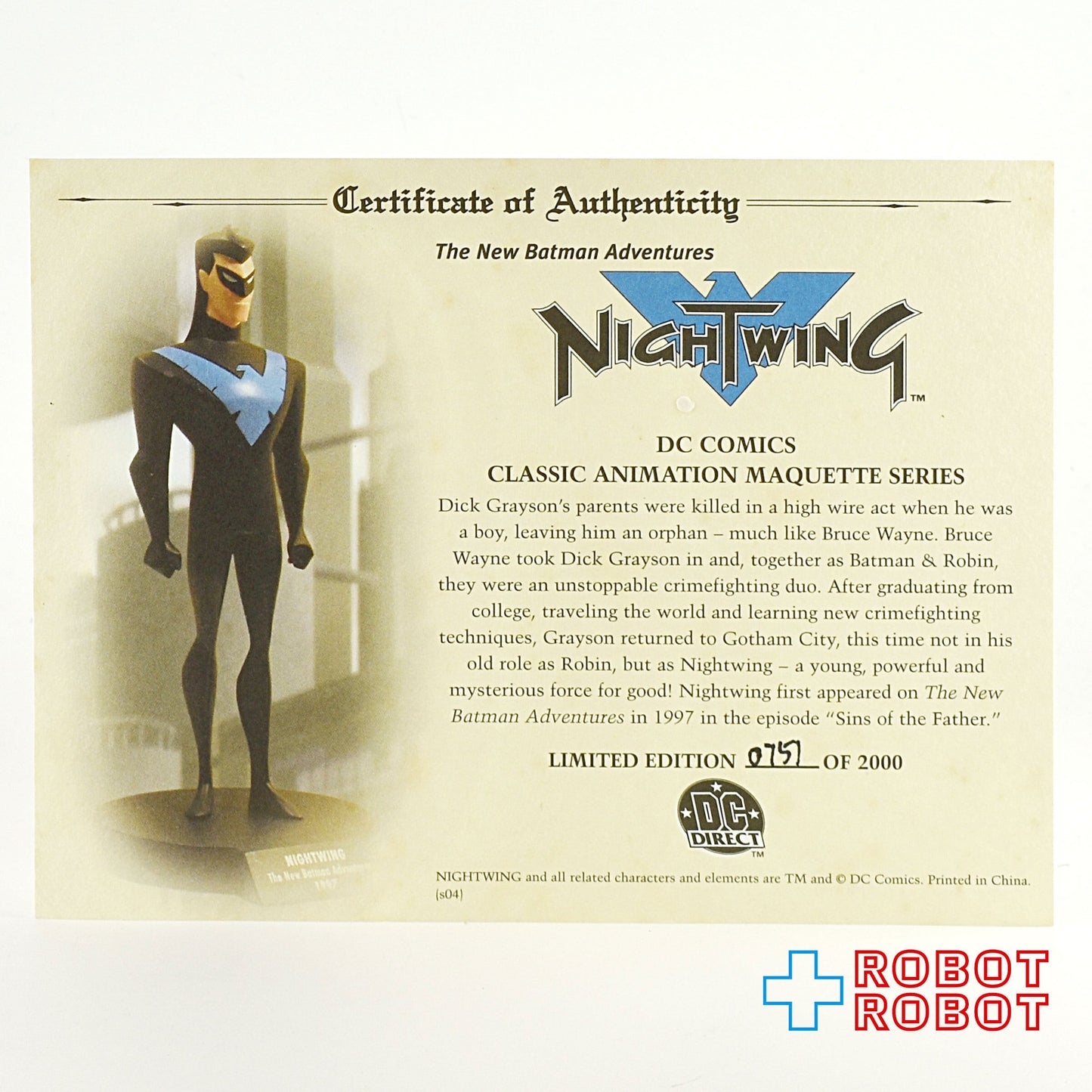DCダイレクト クラシック・アニメーション ナイトウイング ニューバットマンシリーズ マケット スタチュー 箱入