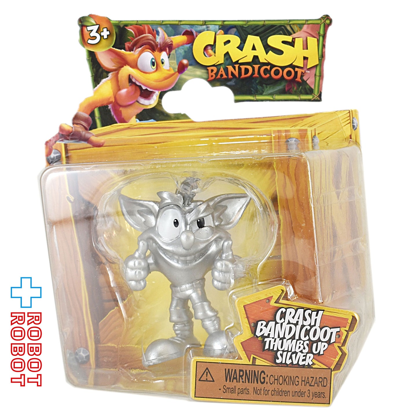クラッシュ・バンディクー サムズアップ シルバー 2.5インチ フィギュア 2023 ジャックス・パシフィック社 未開封