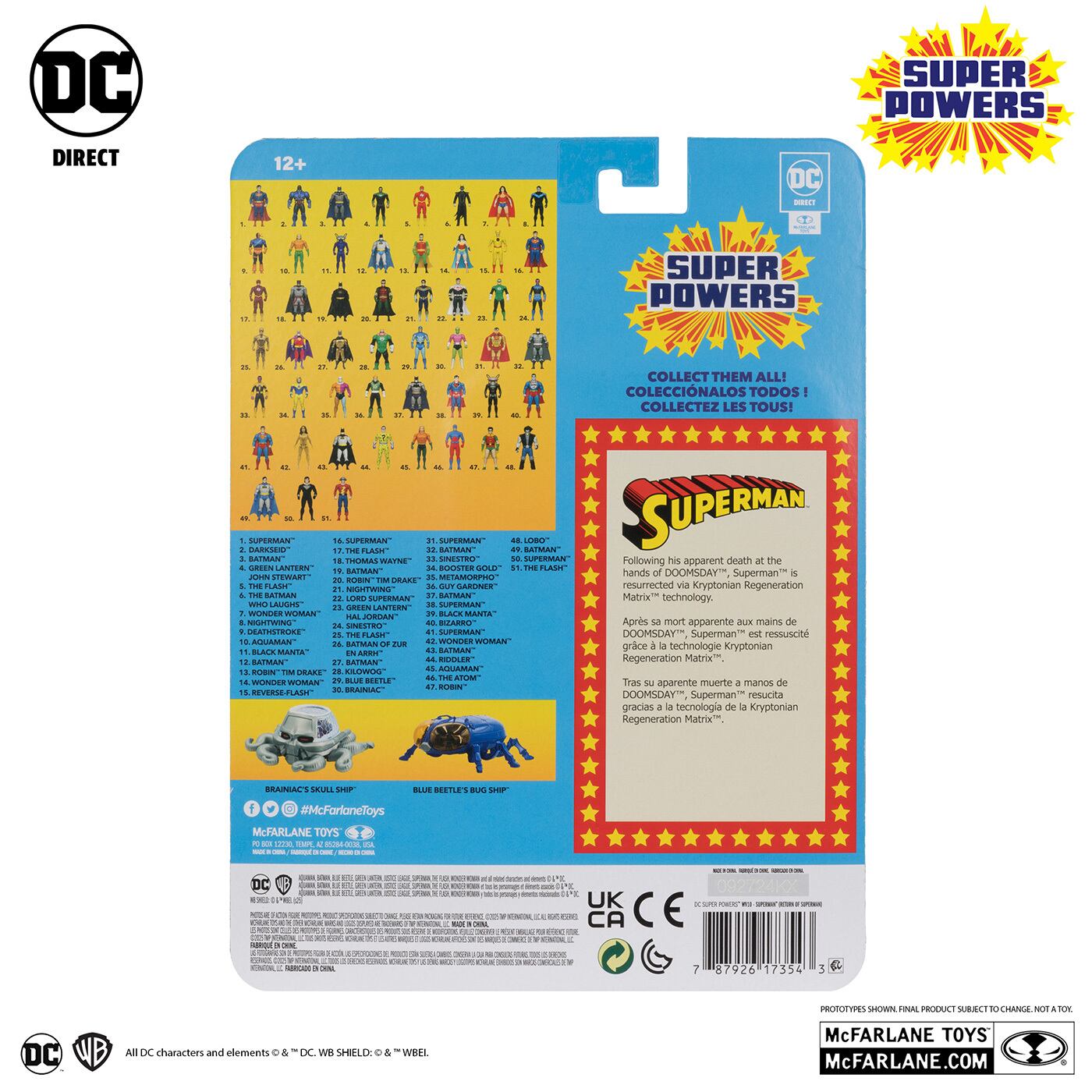マクファーレン・トイズ DCダイレクト DCスーパーパワーズ #54 スーパーマン (The Return Of Superman) 4インチ アクションフィギュア 国内版 未開封