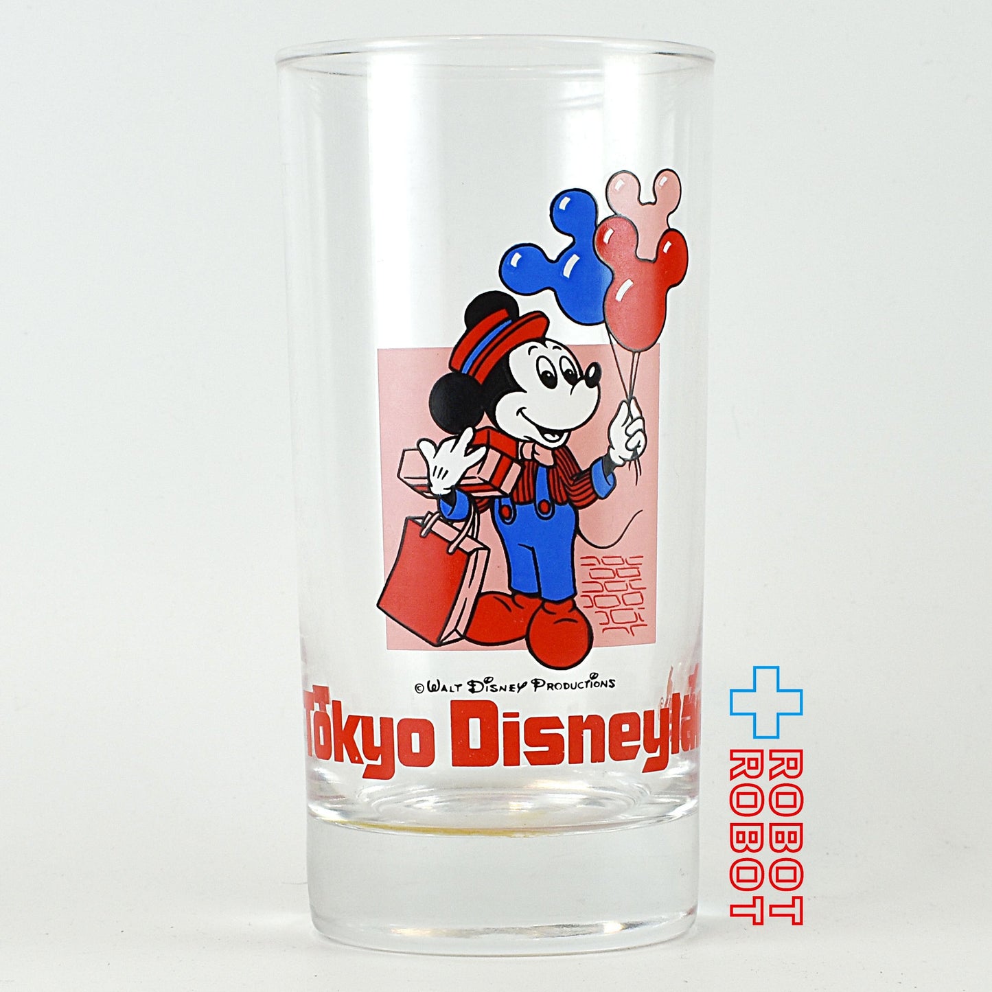 東京ディズニーランド TDL ミッキーマウス 風船持ち スーベニア購入 グラスコップ 1980's
