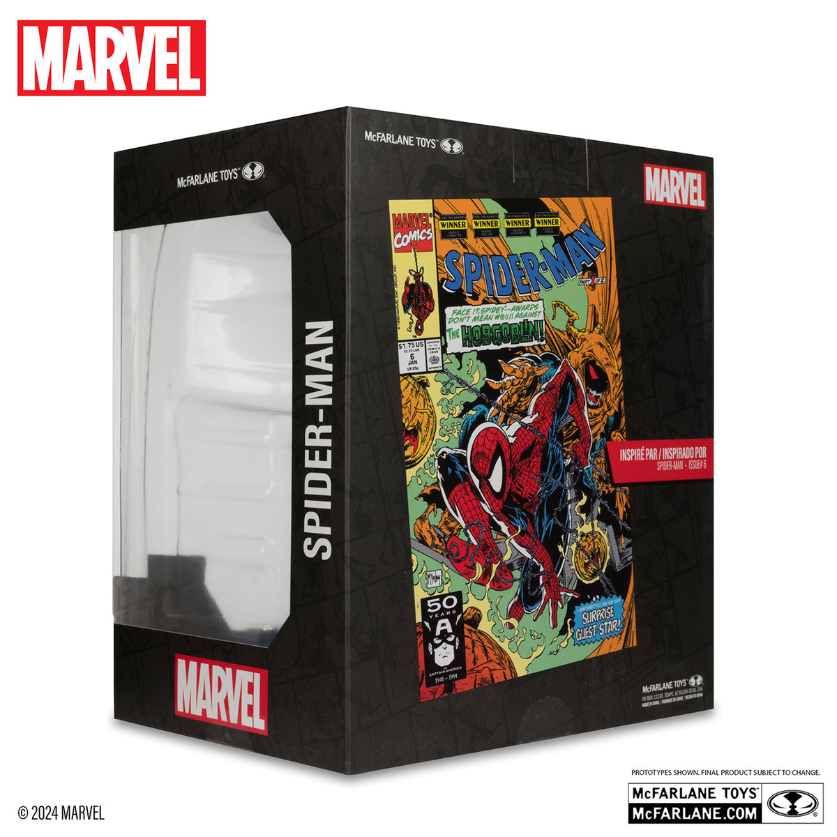 マクファーレン・トイズ マーベル シーン・フィギュア #001 スパイダーマン トッド・マクファーレン・トイズ スパイダーマン Vol.1 #6 1/10 スタチューフィギュア 未開封