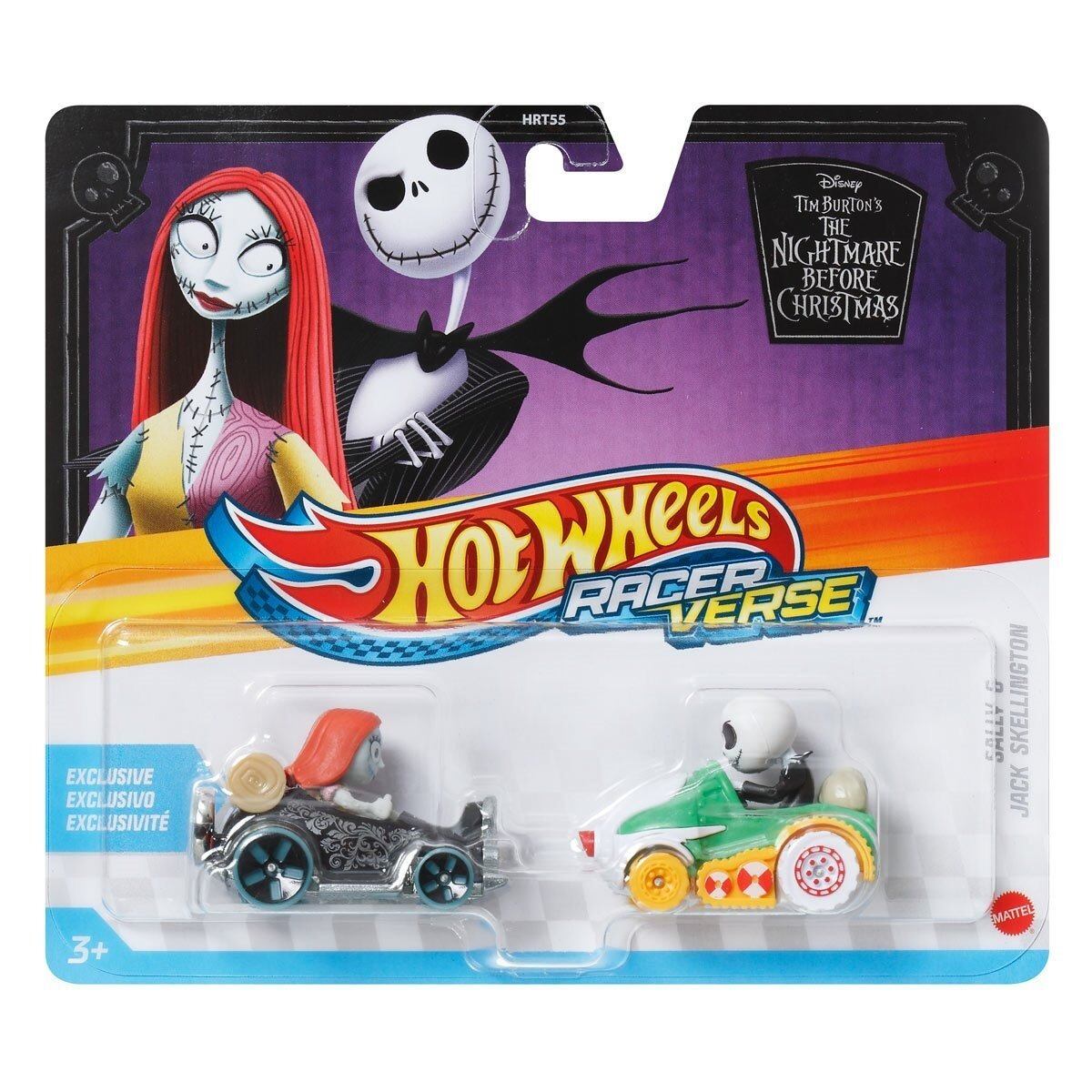 ホットウィール レーサーバース 2025 ディズニー ナイトメアー・ビフォア・クリスマス ジャック ・スケリントン & サリー 2台パック ダイキャスト メタルビークル ミニカー 未開封