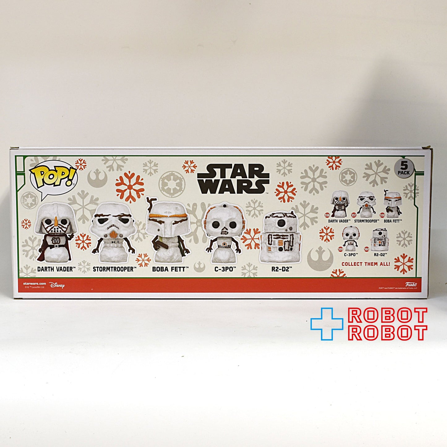 ファンコ POP! スター・ウォーズ スノーマンシリーズ ダース・ベイダー/ストームトルーパー/ボバ・フェット/C-3PO/R2-D2 5パック 箱入未開封