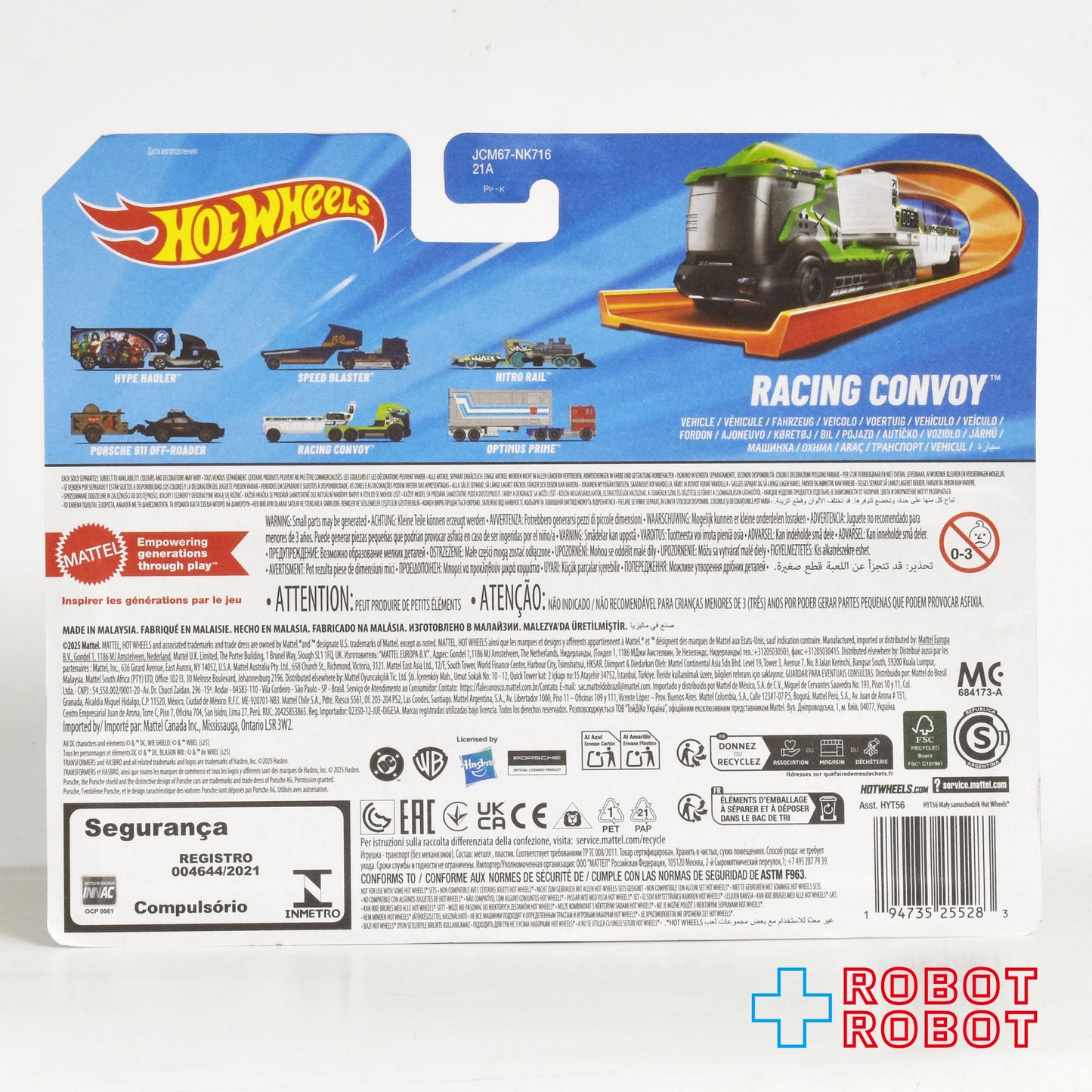 ホットウィール トラックフリート レーシング・コンボイ 1/64 ダイキャスト ミニカー 未開封