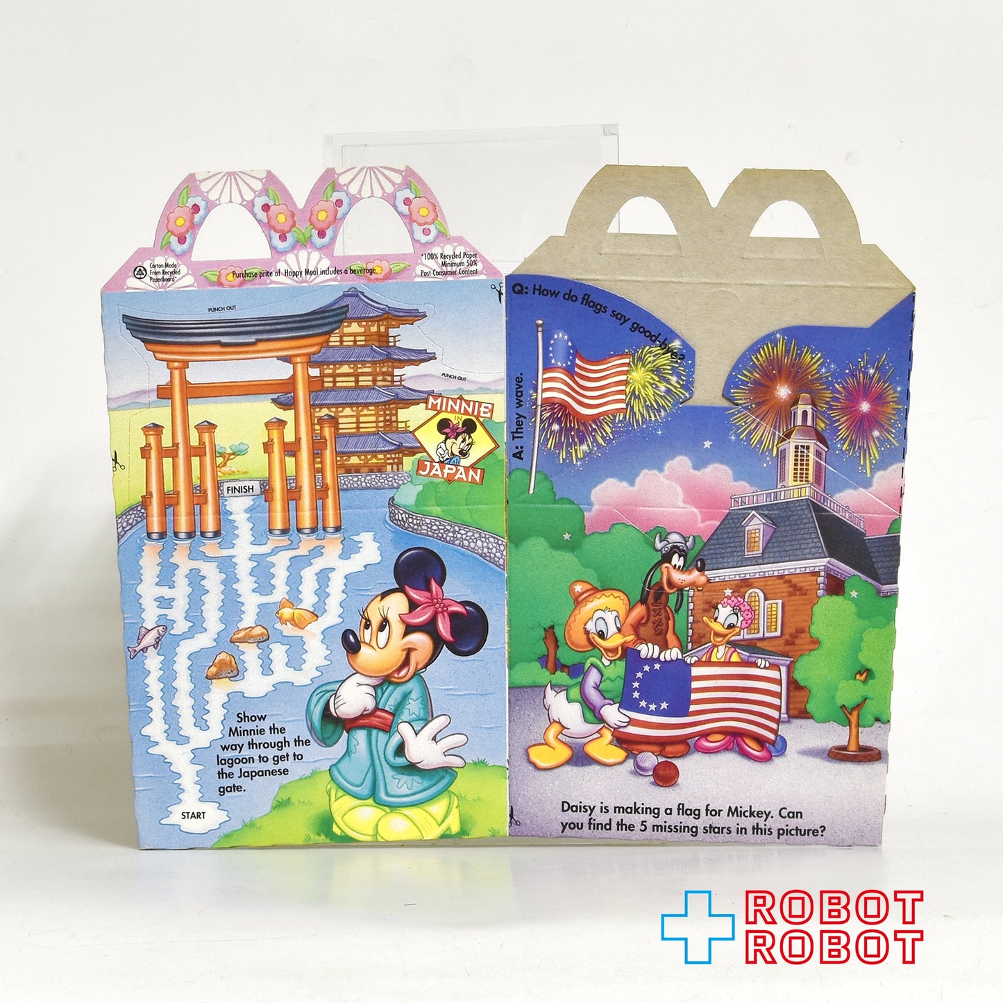 マクドナルド ハッピーセット空箱 エプコット’94 アドベンチャー・アット・ウォルト・ディズニー・ワールド " ミッキー・イン・USA " " デイジー・イン・ジャパン "