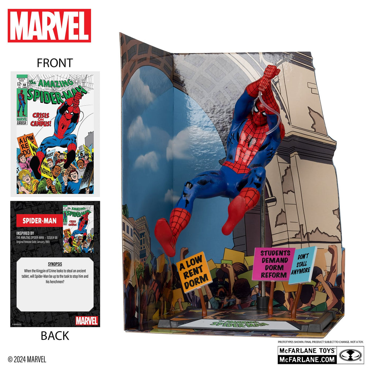 マクファーレン・トイズ マーベル シーン・フィギュア #006 スパイダーマン ジョン・ロミータ Sr./The Amazing Spider-Man Vol.1 #68 1/6 スタチューフィギュア 未開封 ※難有り