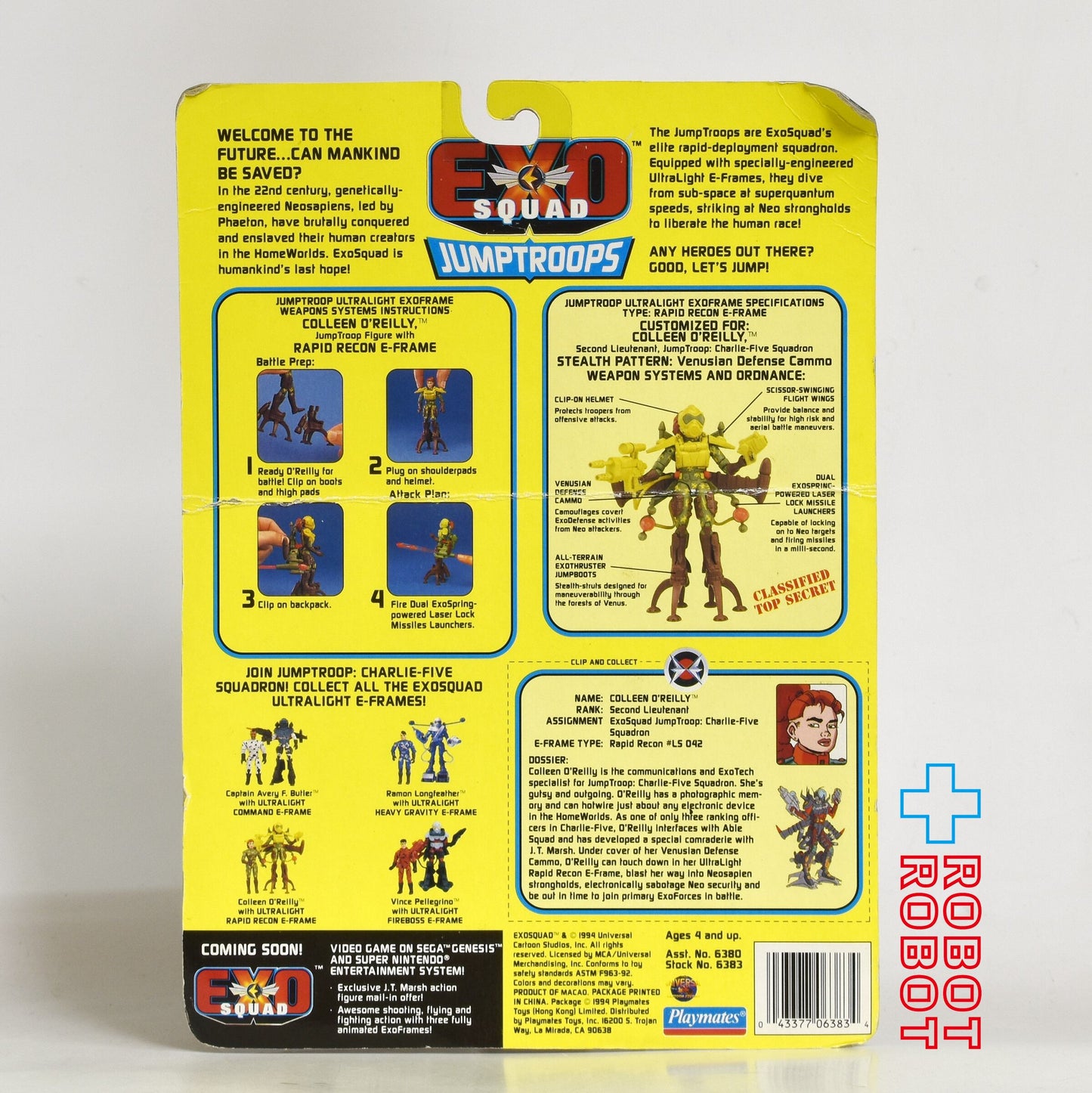 プレイメイツ EXO スクワッド ジャンプトループス コリーン・オライリー アクションフィギュア 1994 未開封 ※難有り