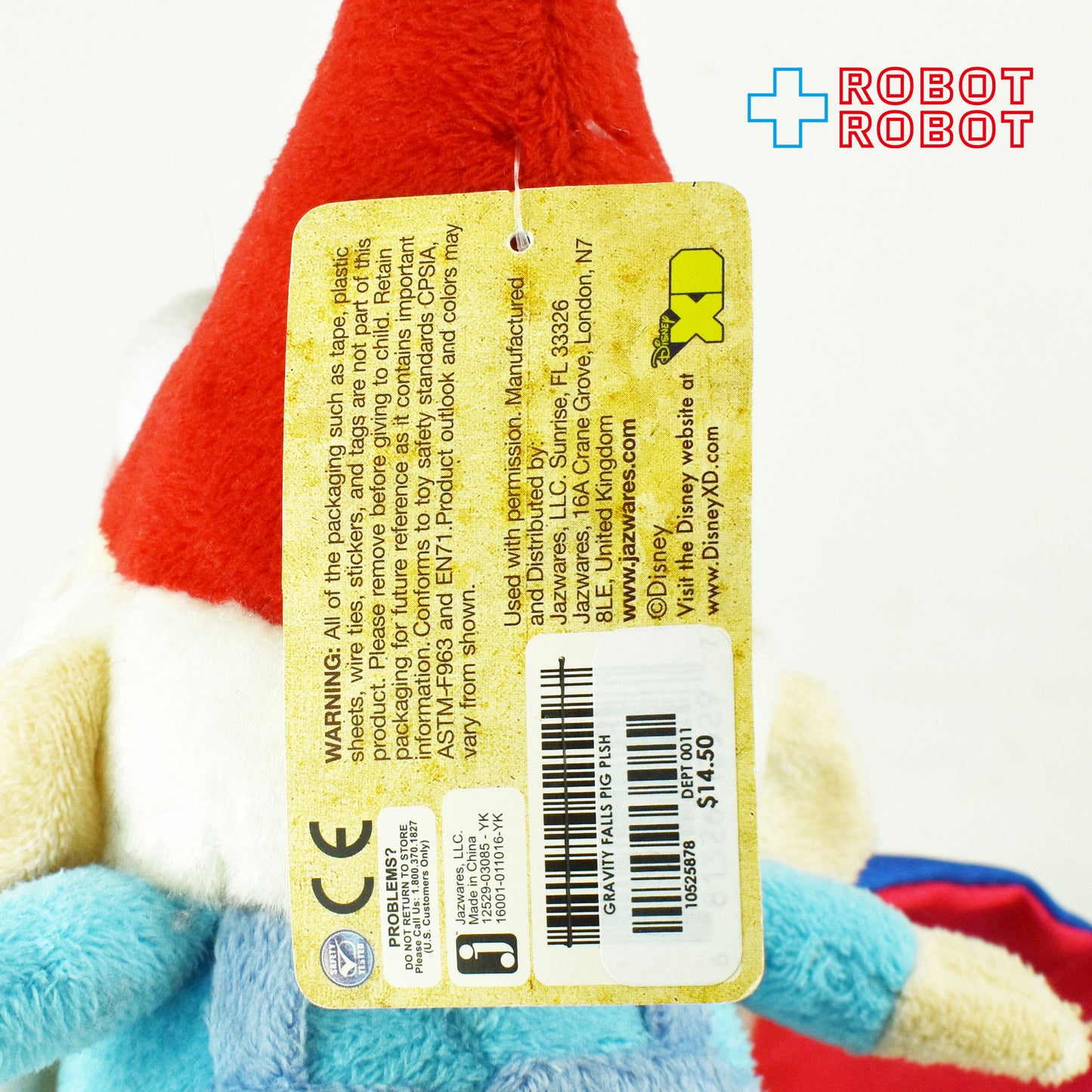 ジャズウェア ディズニー 怪奇ゾーン グラビティフォールズ 虹を吐くノーム ぬいぐるみ 18センチ 紙タグ付き