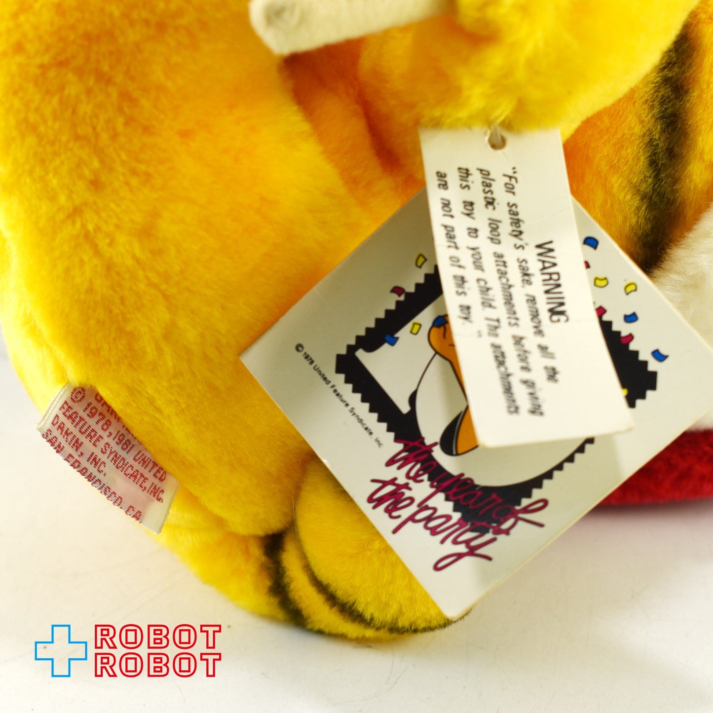 Dakin ガーフィールド ぬいぐるみ ドラマー ハッピーホリデイ クリスマス 紙タグ付き 1981