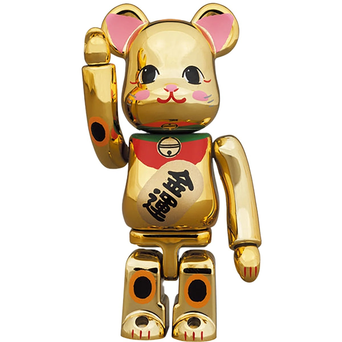 メディコム ベアブリック BE@RBRICK 100% 招き猫 金運 金メッキ 弐 未開封 4号店商品