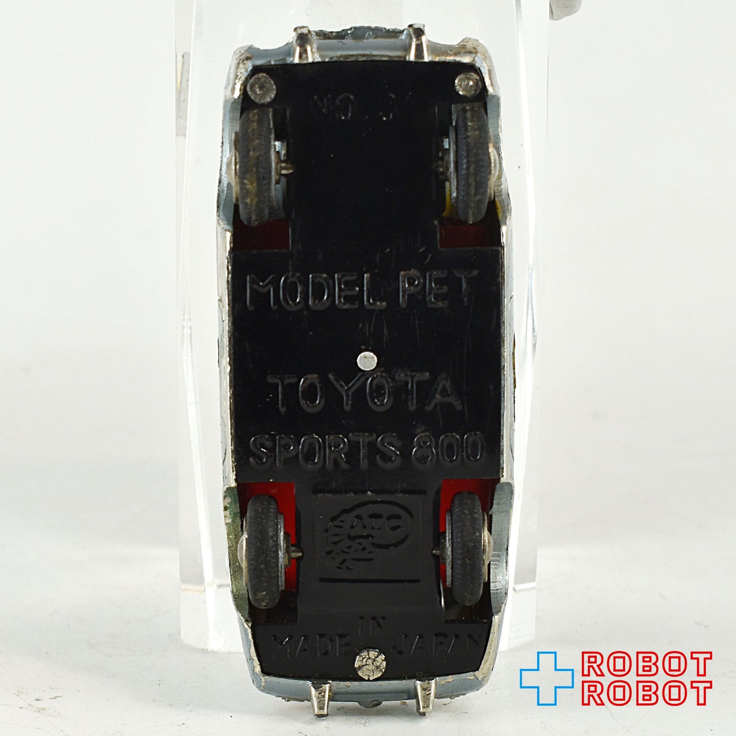 アサヒ玩具 モデルペット No.31 トヨタスポーツ800 薄青 1/39スケールモデル ダイキャスト ミニカー 箱付 ※ジャンク