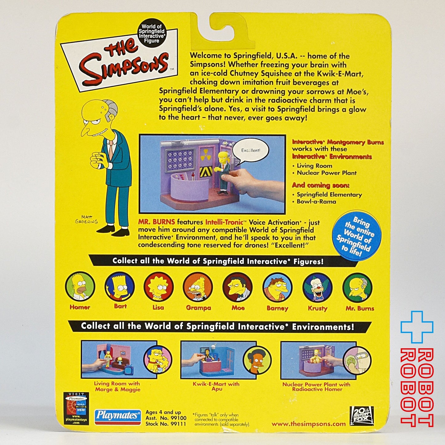 プレイメイツ シンプソンズ シリーズ1 モンゴメリ バーンズ 社長 アクションフィギュア 未開封