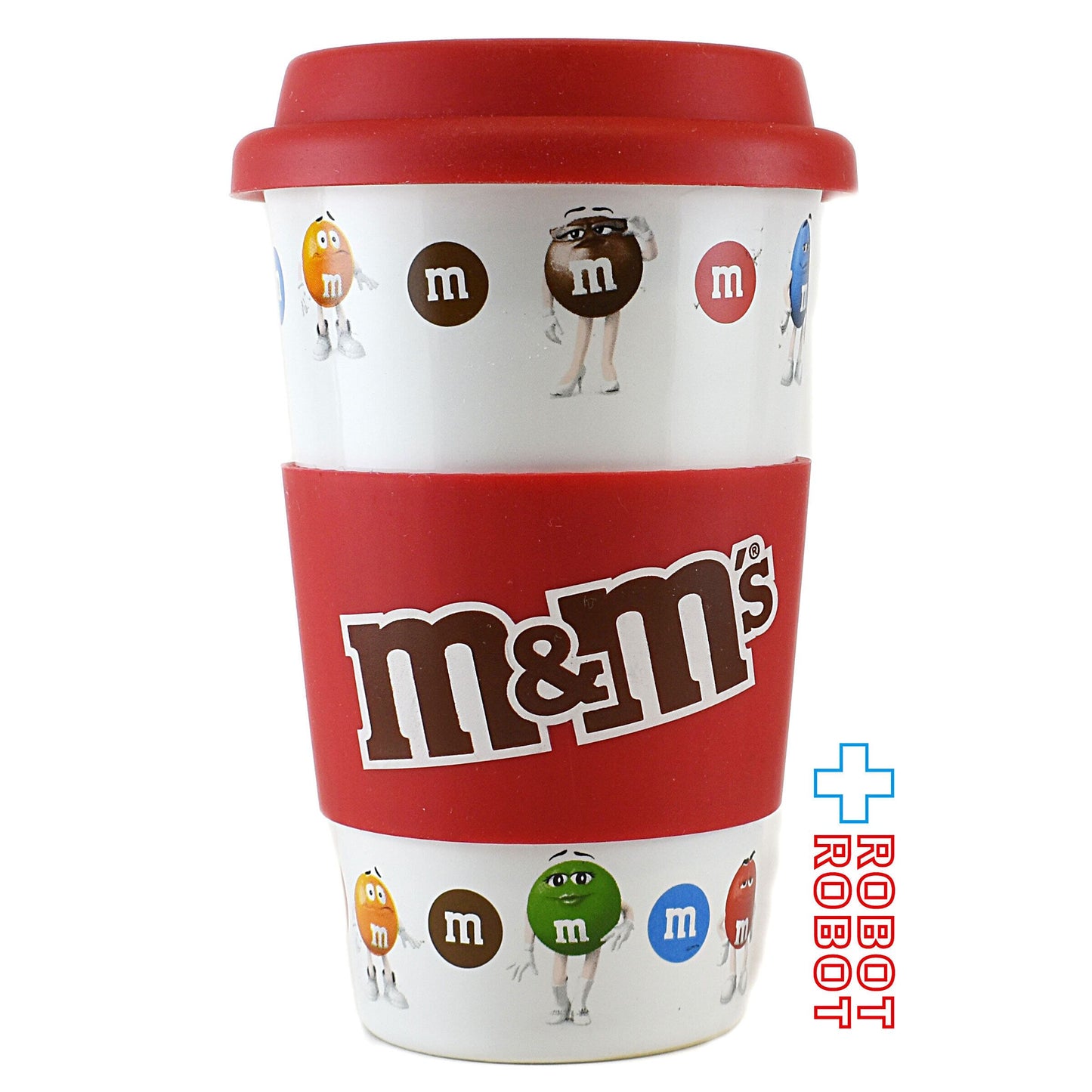 M&M's エムアンドエムズ 陶器マグカップ タンブラー シリコンバンド 蓋付き 2018
