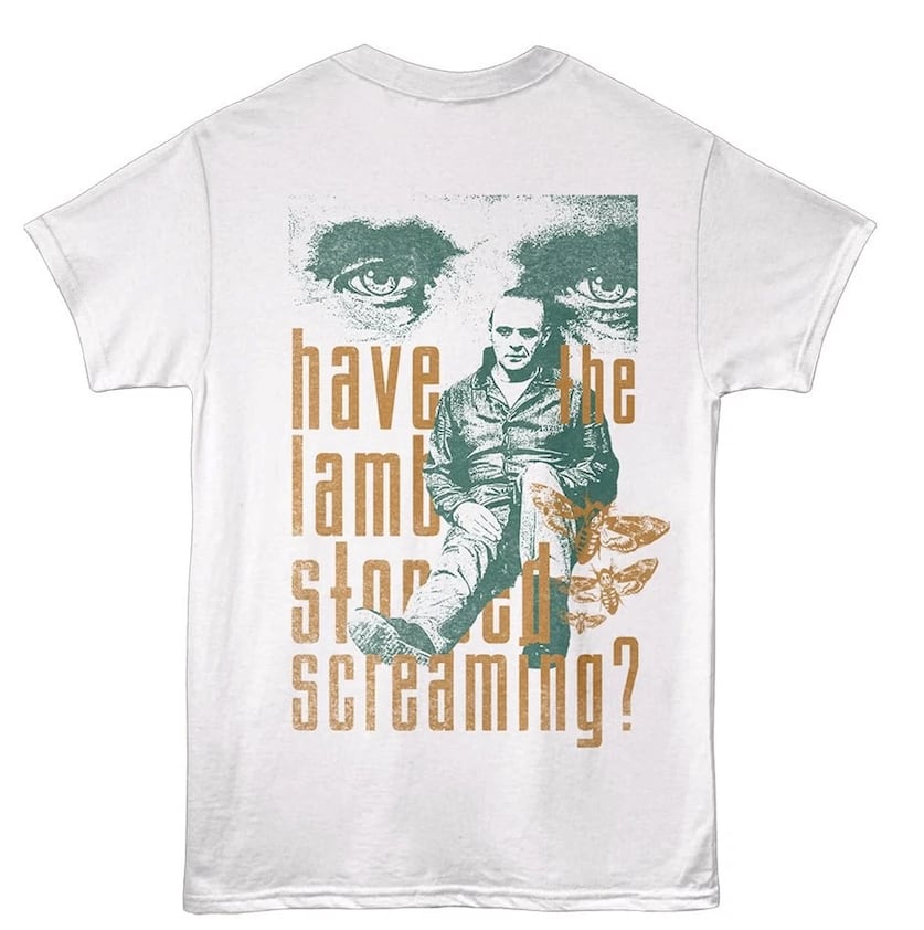 羊たちの沈黙 ハンニバル・レクター グラフィック Tシャツ ホワイト アメリカンクラシックス