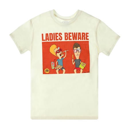 ビーバス & バットヘッド Ladies Beware グラフィック Tシャツ
