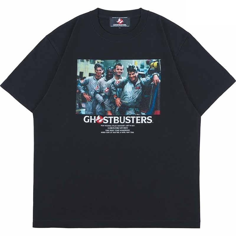 メディコム・トイ MLE ゴーストバスターズ 4人のメンバー B ブラック Tシャツ Lサイズ 紙タグ付き