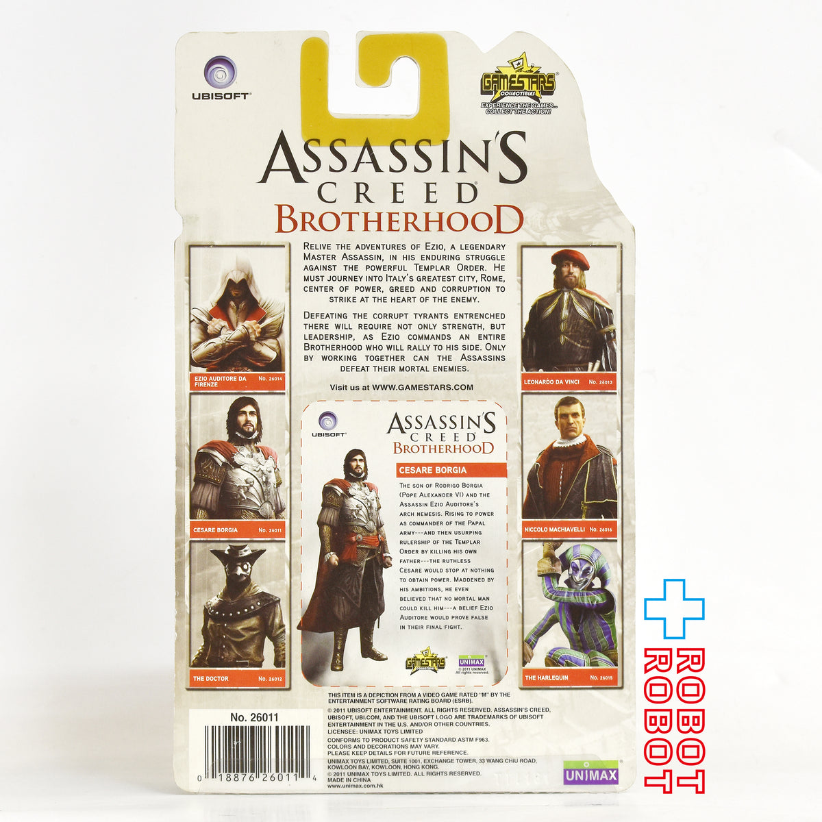 ユービーアイソフト ゲームスターズ コレクティブルス アサシン クリード ブラザーフッド チェーザレ・ボルジア アクションフィギュア 未開封