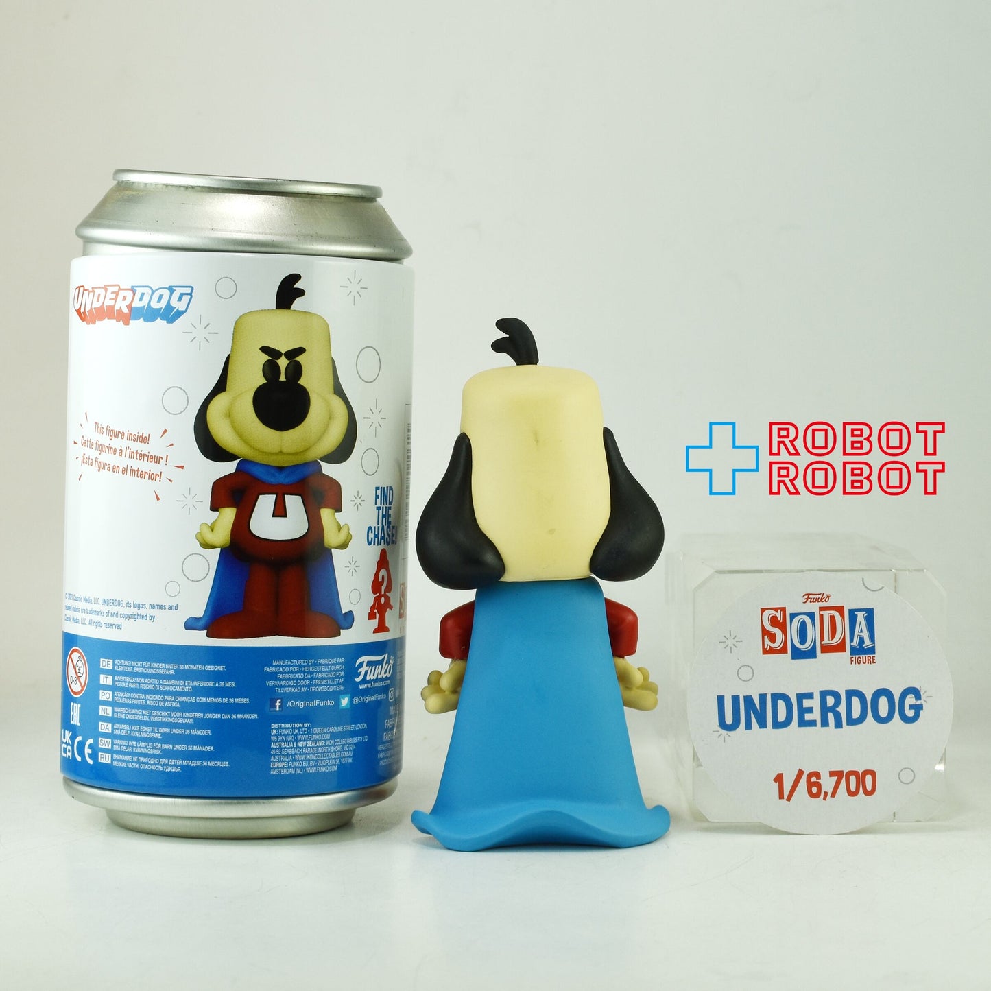 ファンコ SODA ソーダ缶 ウルトラわんちゃん アンダードッグ ビニールフィギュア 缶入り