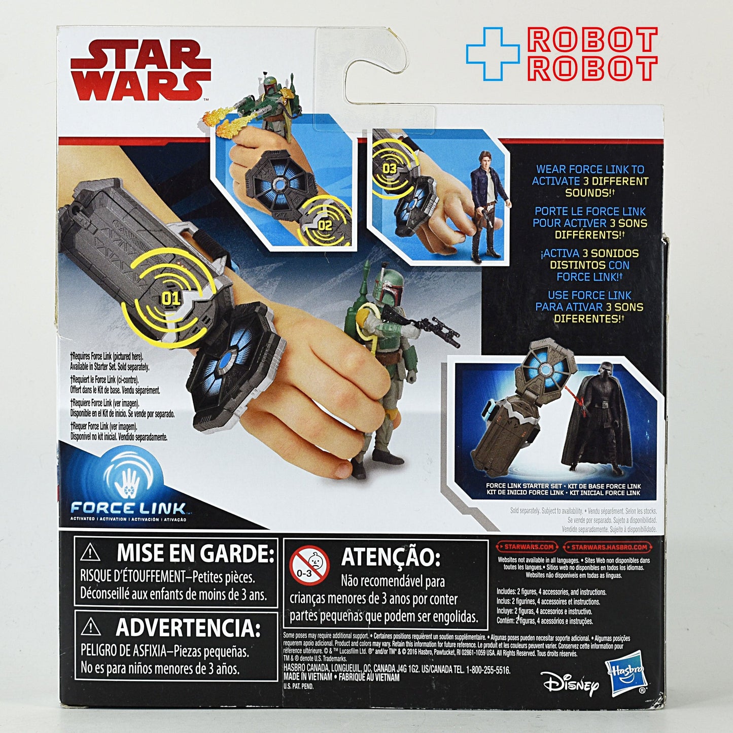 スター・ウォーズ フォースリンク ハン・ソロ & ボバ・フェット アクションフィギュア US版 未開封