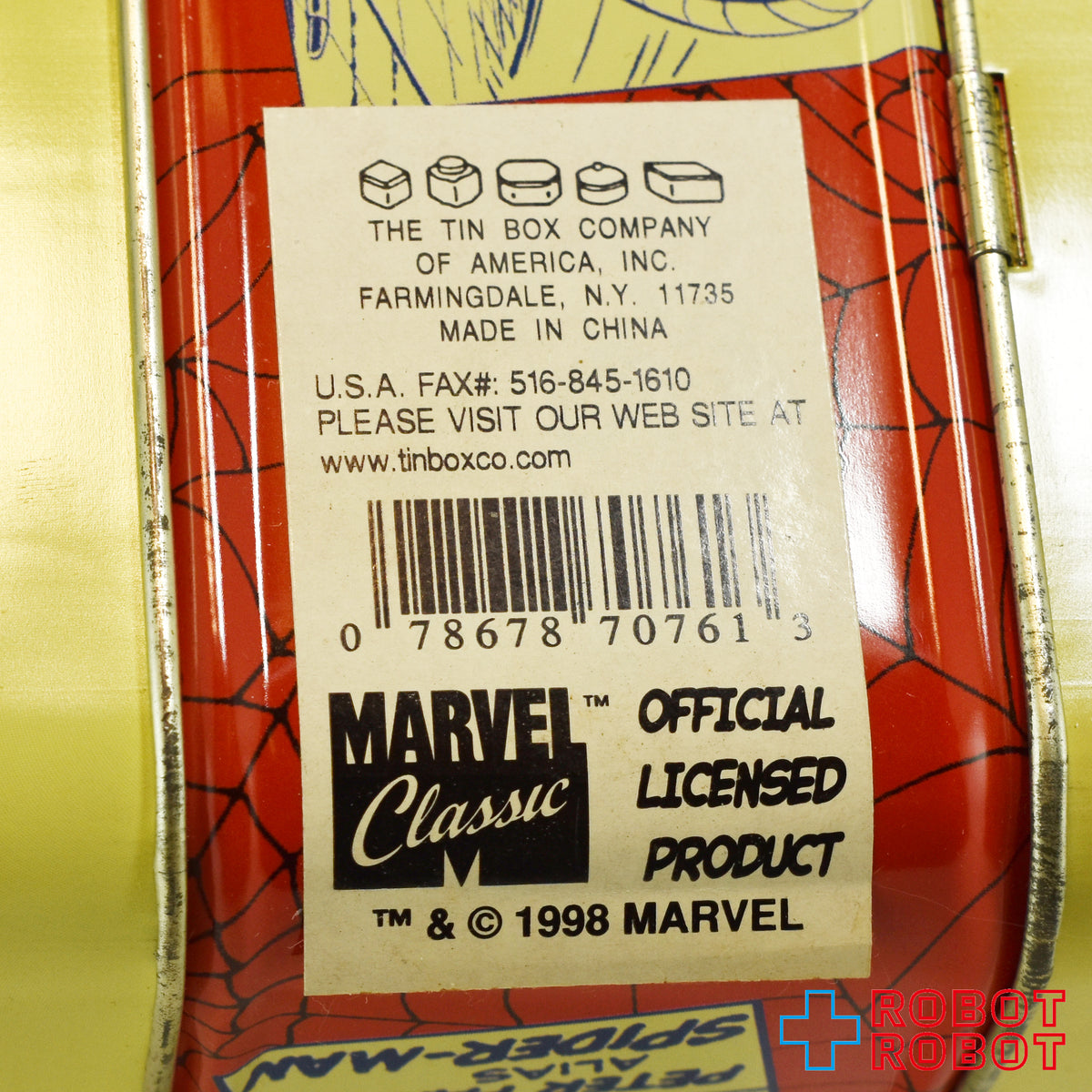 マーベル クラシック アメイジング・スパイダーマン ランチボックス 16センチ 1998