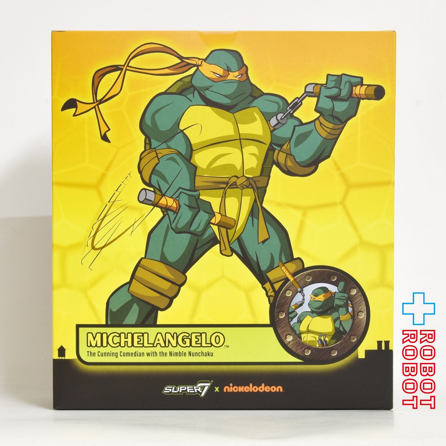 スーパー7 ティーンエイジ・ミュータント・ニンジャ・タートルズ アルティメット ミケランジェロ (2003) 7インチ アクションフィギュア 未開封