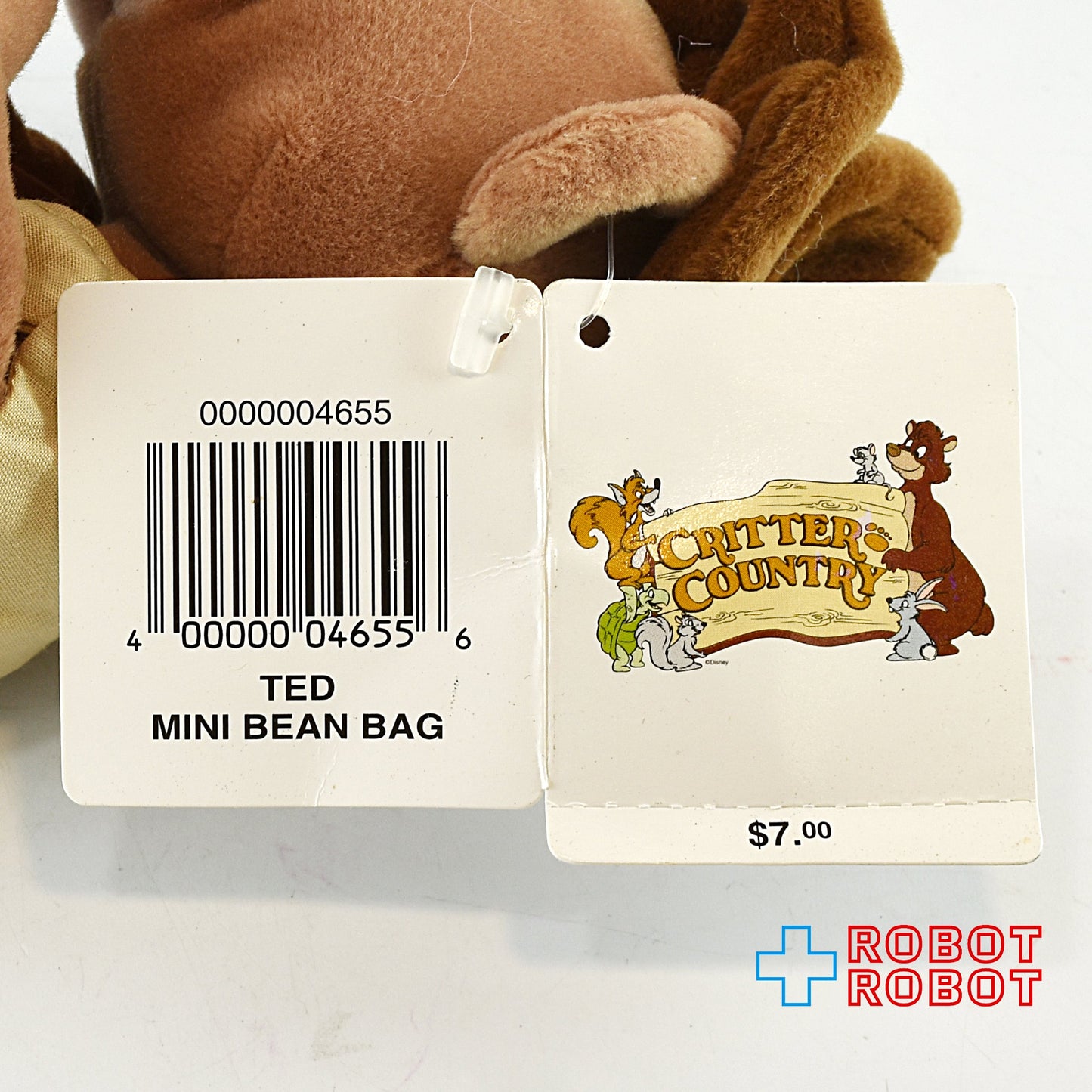 ディズニー クリッターカントリー テッド ミニビーンバッグぬいぐるみ人形 紙タグ付