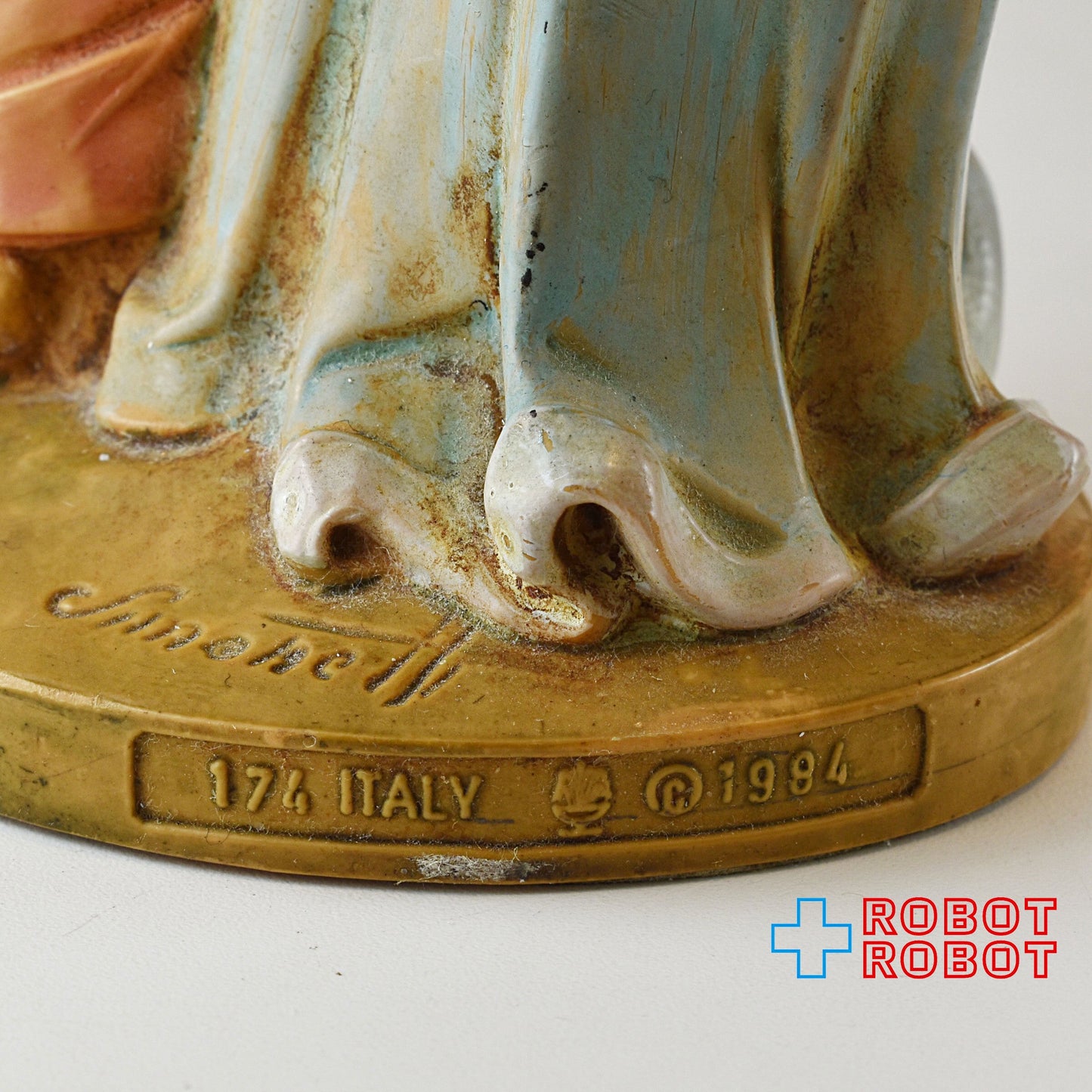 守護天使と祈る子供 置物 スタチュー イタリー 1984