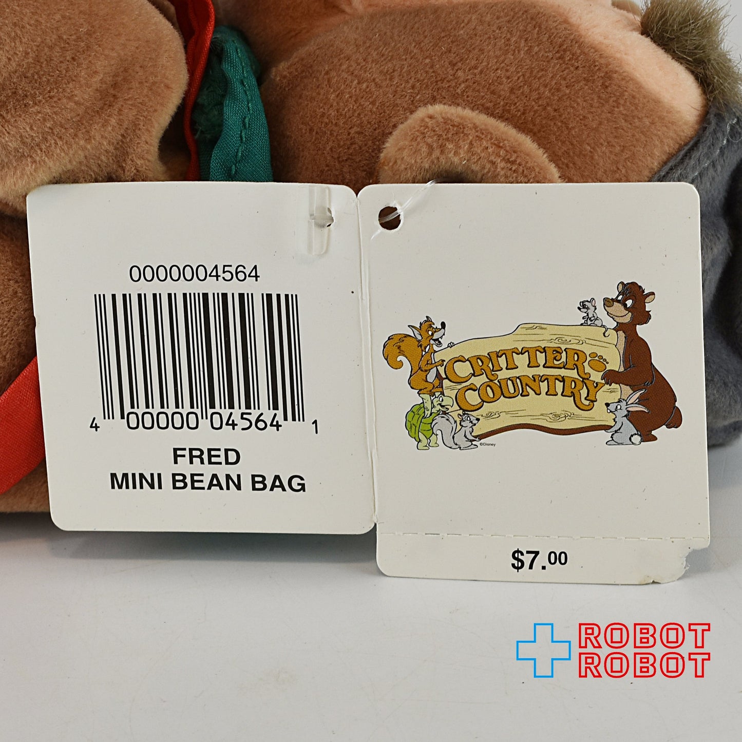 ディズニー クリッターカントリー フレッド ミニビーンバッグぬいぐるみ人形 紙タグ付
