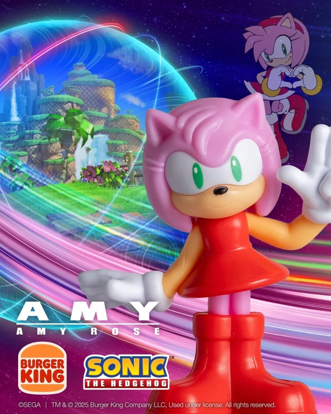 バーガーキング ソニック・ザ・ヘッジホッグ / エイミー ディスカバー トイズ 袋入未開封