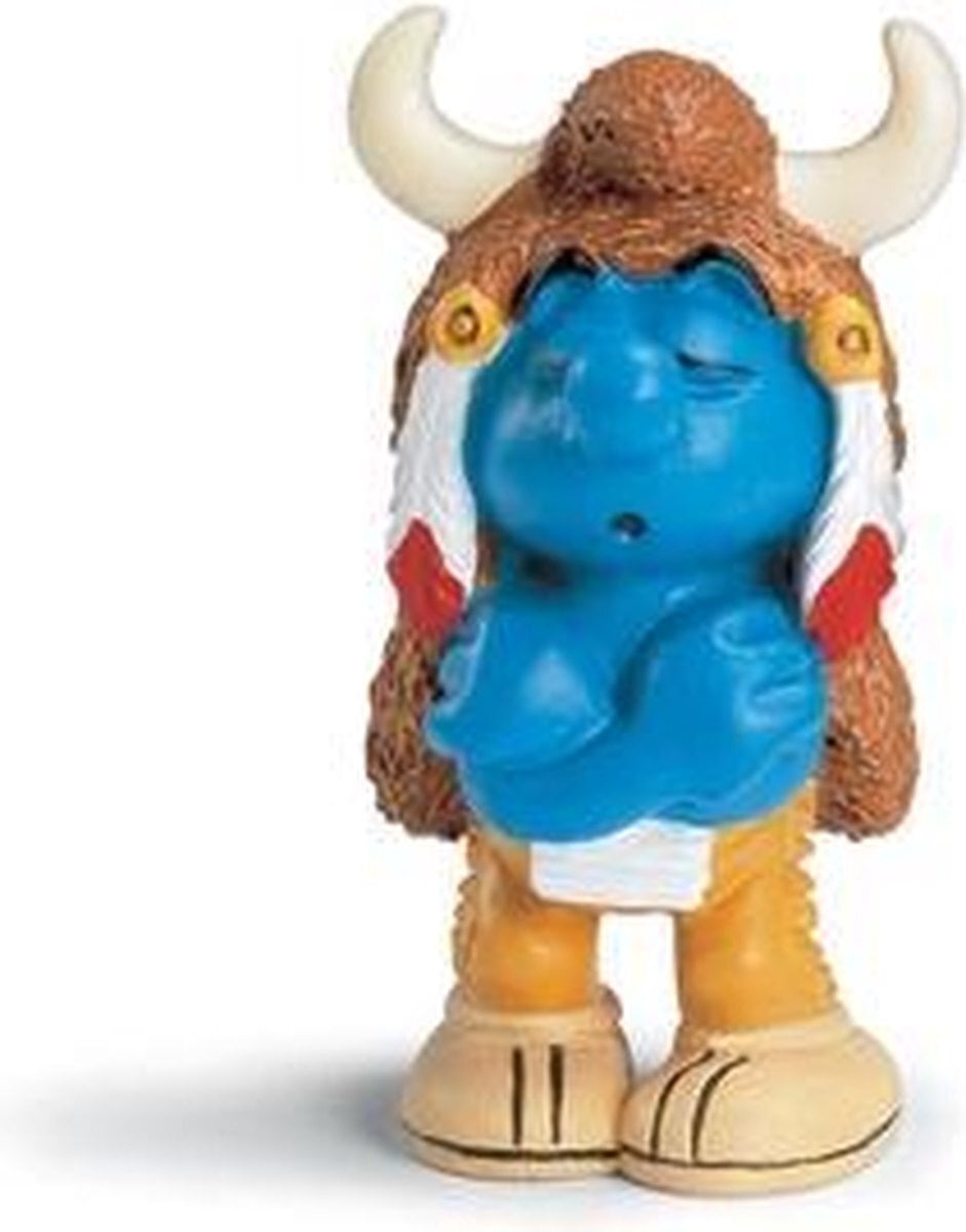 スマーフ ネイティブアメリカン インディアン メディシンマン 祈祷師 #20554 PVC フィギュア ドイツ 紙タグ付