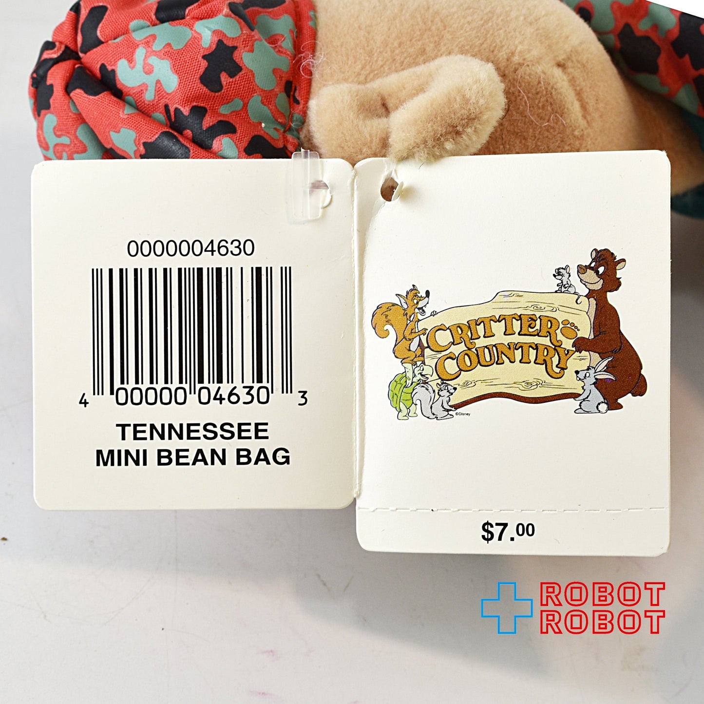 ディズニー クリッターカントリー テネシー ミニビーンバッグぬいぐるみ人形 紙タグ付