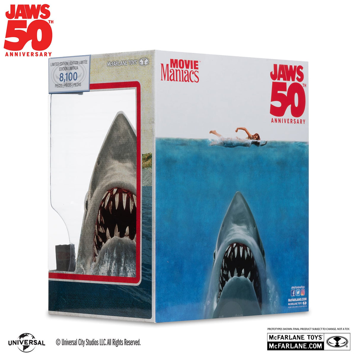 マクファーレン・トイズ ムービー・マニアックス JAWS ジョーズ 50周年 ジョーズ 6インチ ポーズドスタチュー フィギュア 未開封