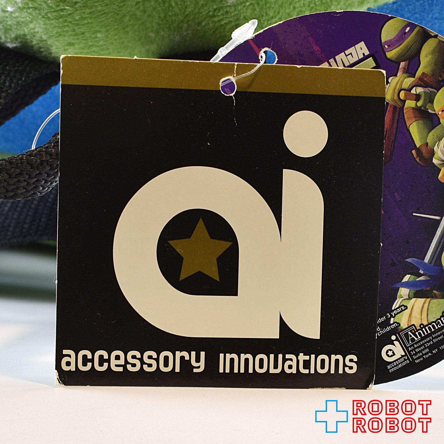 プレイメイツ社 タートルズ TMNT レオナルド 顔のぬいぐるみリュックサック 紙タグ付