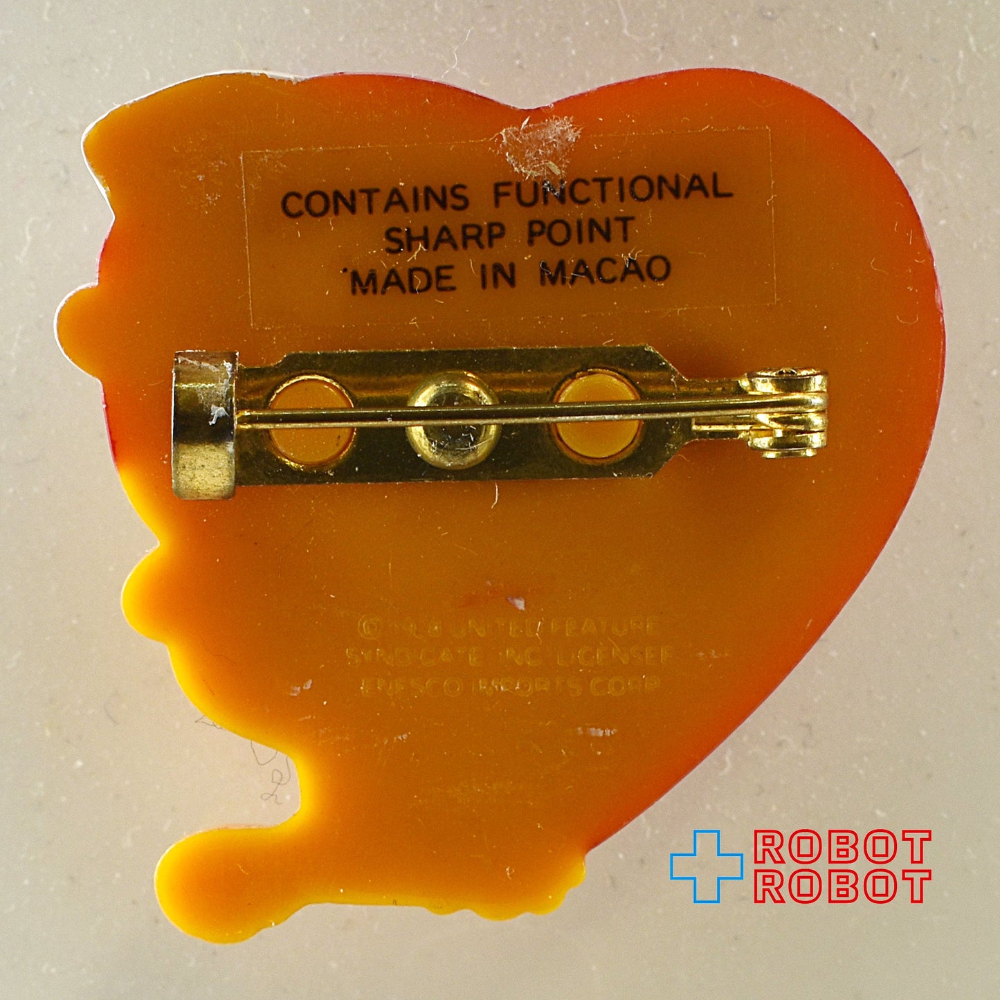 ガーフィールド アイウォンチュー ハート ピンズ ピンバッジ エネスコ社