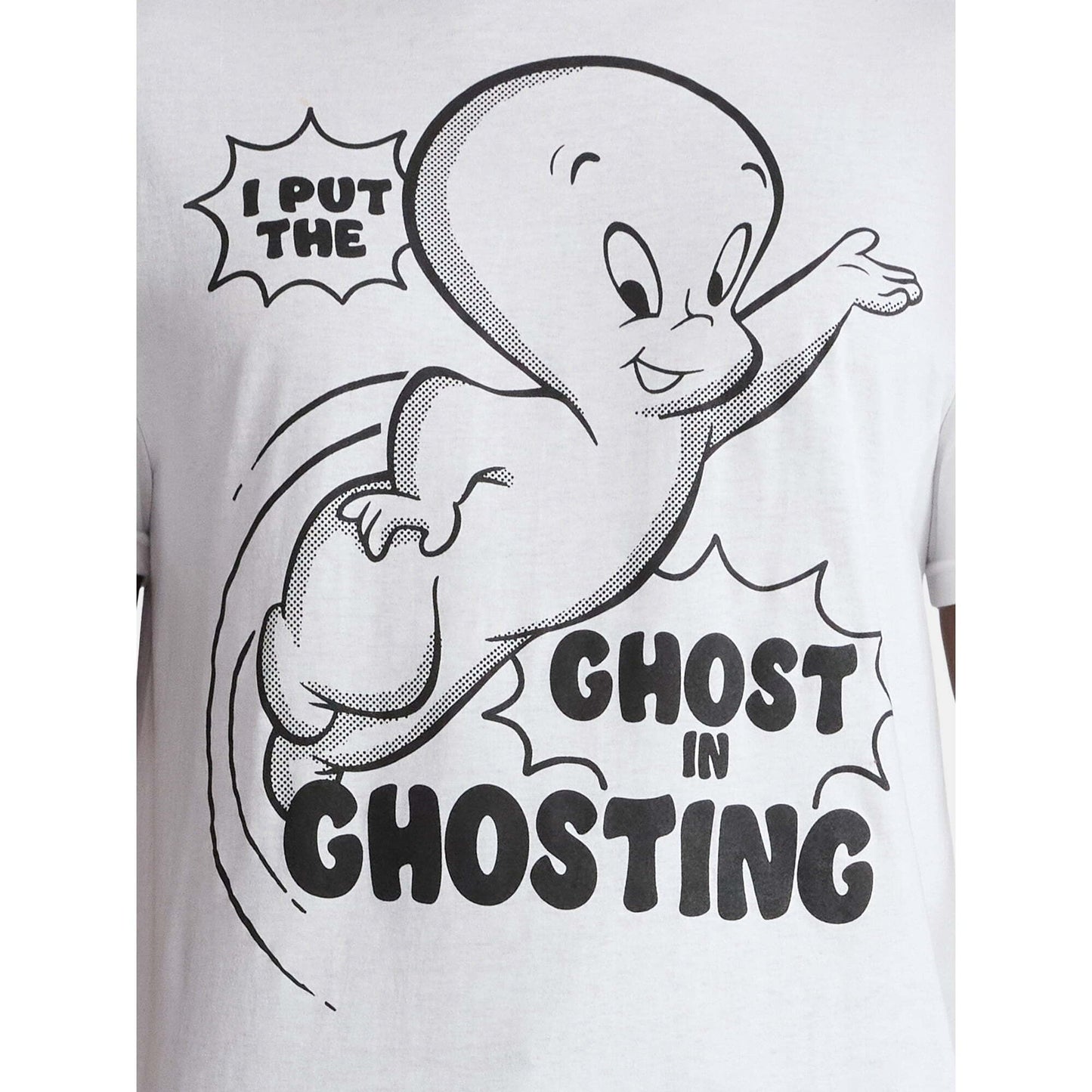 キャスパー I PUT IN GHOST IN GHOSTING グラフィック Tシャツ ホワイト M