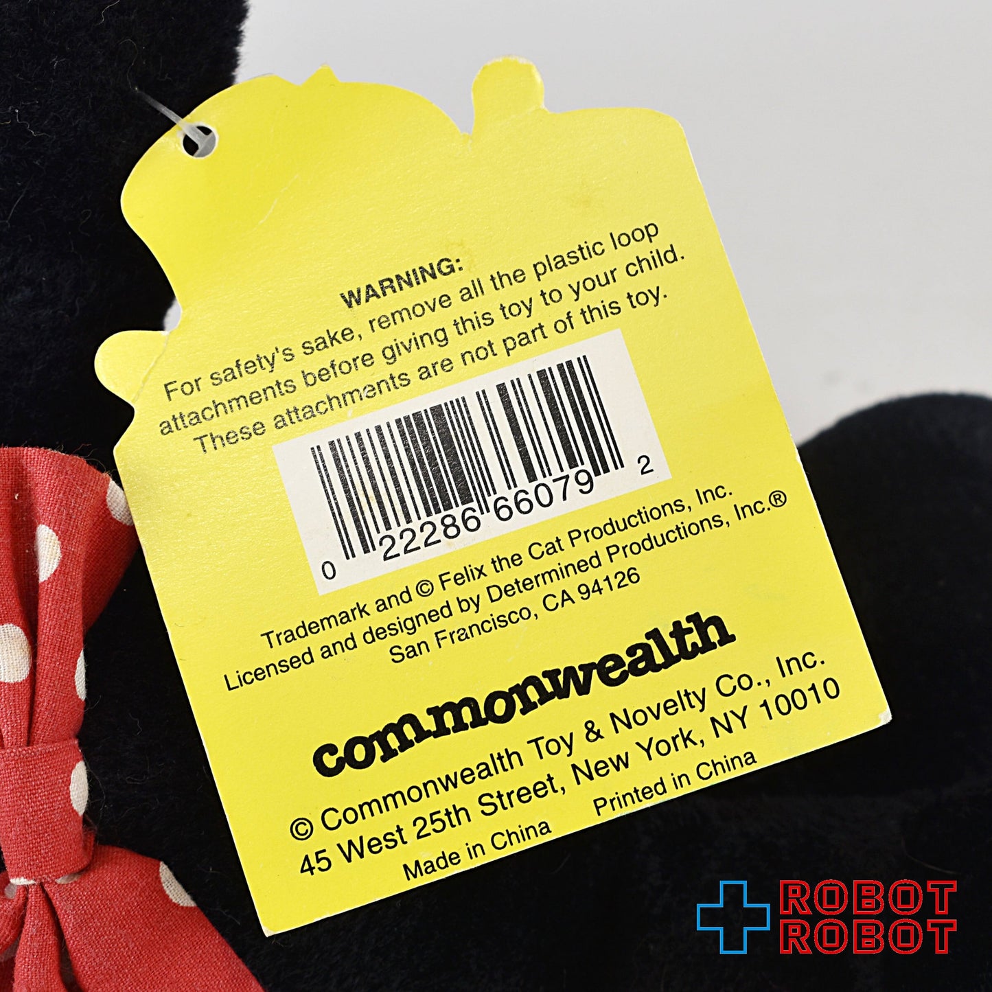 フィリックス・キャット ぬいぐるみ人形 紙タグ付 コモンウェルス社
