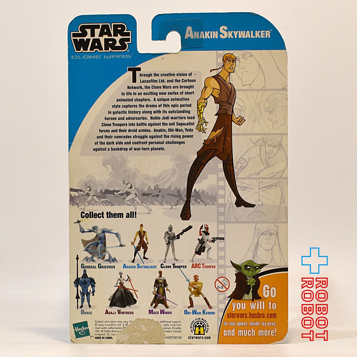 スター・ウォーズ CW2003 アニメイテッド アナキン・スカイウォーカー バトル・ダメージ クローン・ウォーズ 3.75インチ アクションフィギュア 未開封 国内版